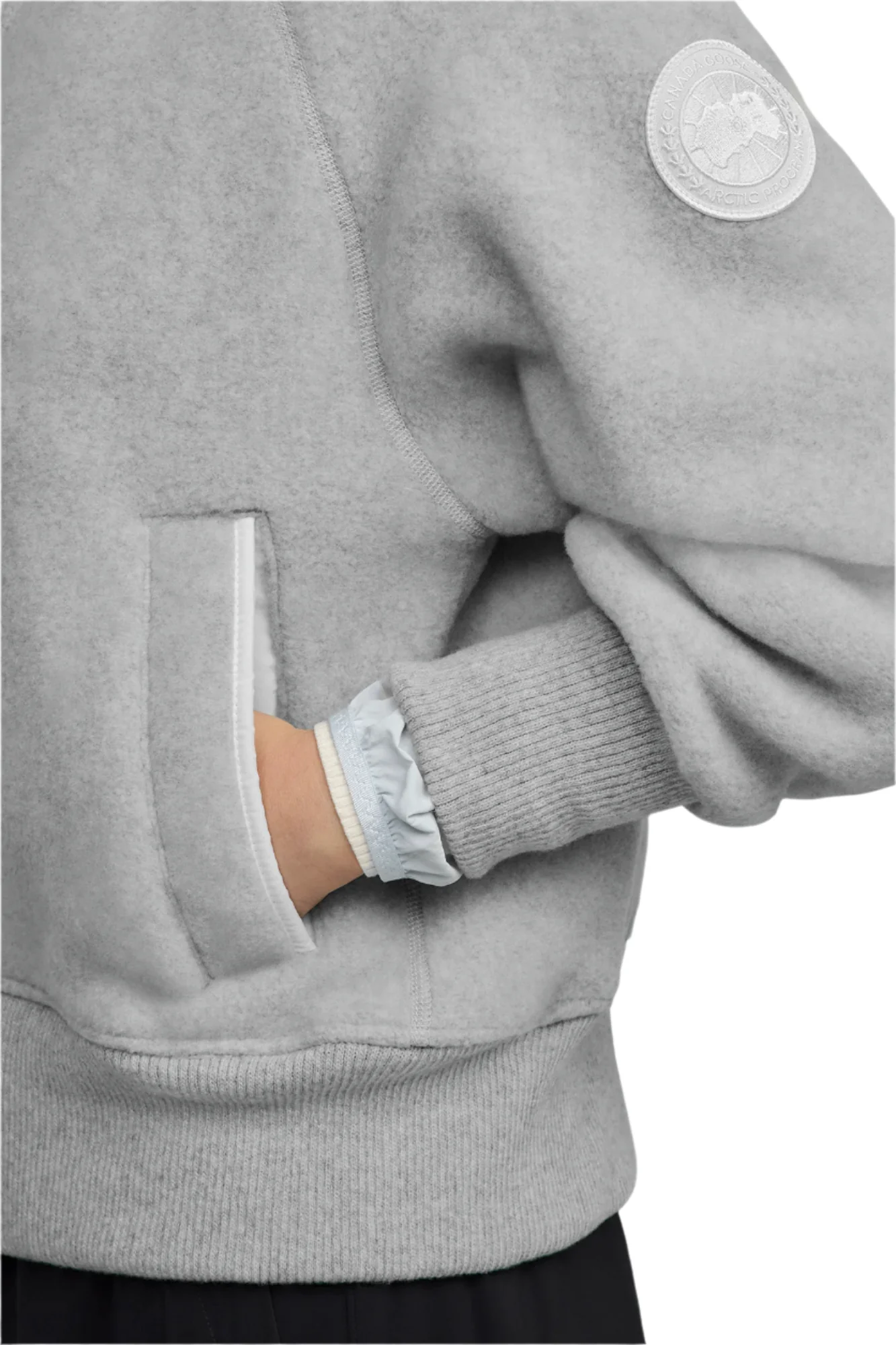 Women's Chilliwack Fleece Bomber - Humanature Silverbirch Heather - Image 3