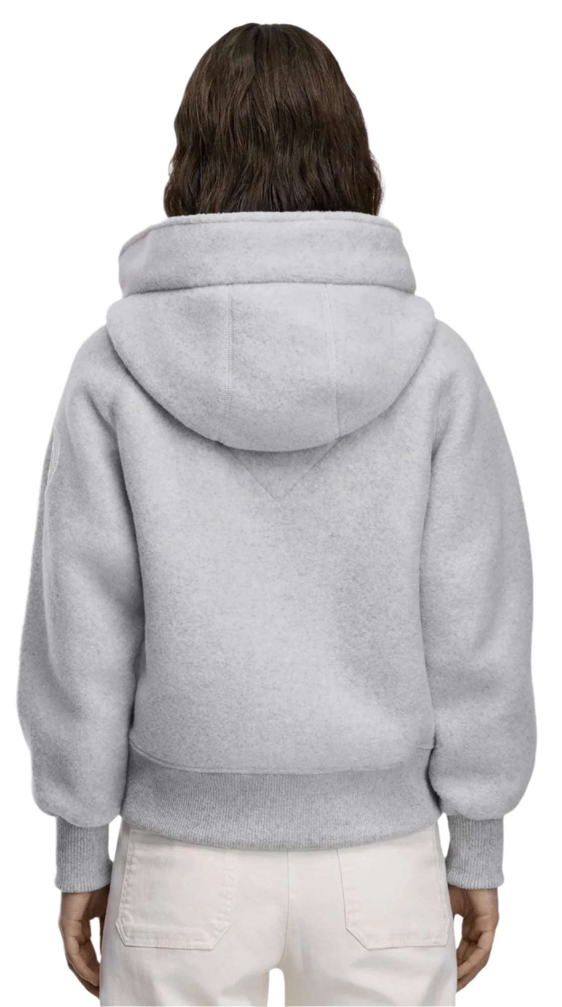 Chilliwack Fleece Bomber White Disc Silverbirch Heather - Image 3
