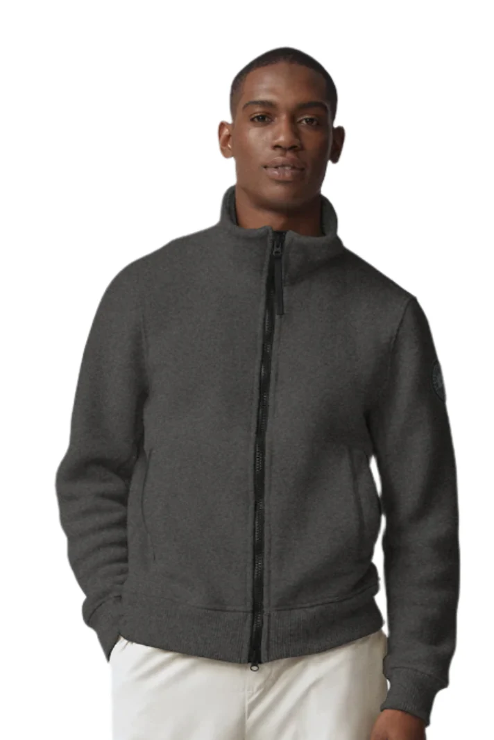 Lawson Fleece Jacket Black Disc Quarry Grey