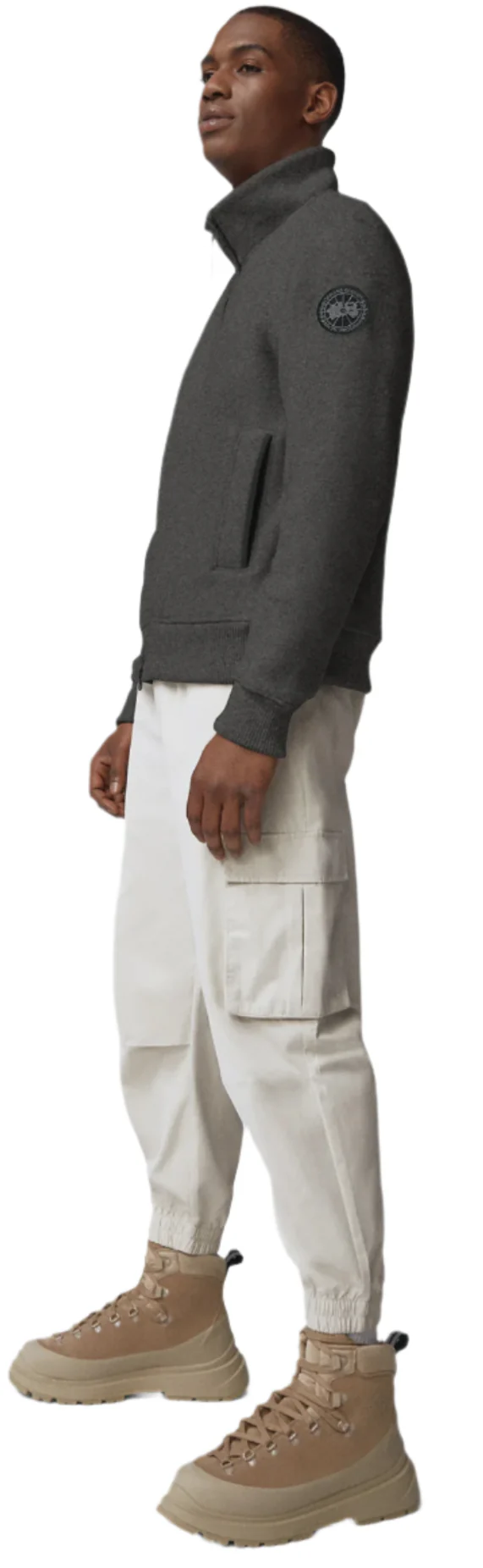 Lawson Fleece Jacket Black Disc Quarry Grey - Image 3