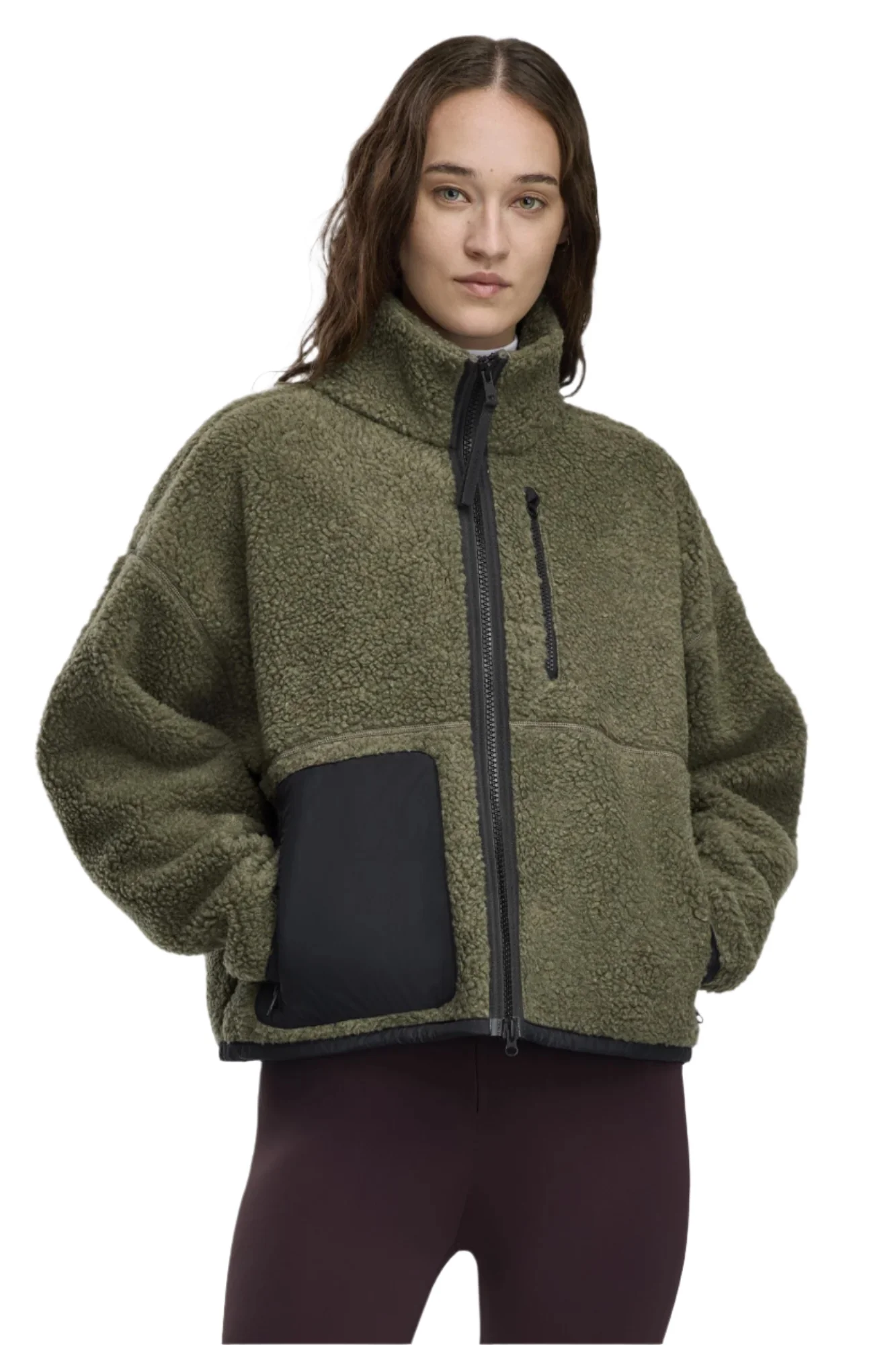 Simcoe Fleece Jacket Black Disc Smokey Sage - Image 2