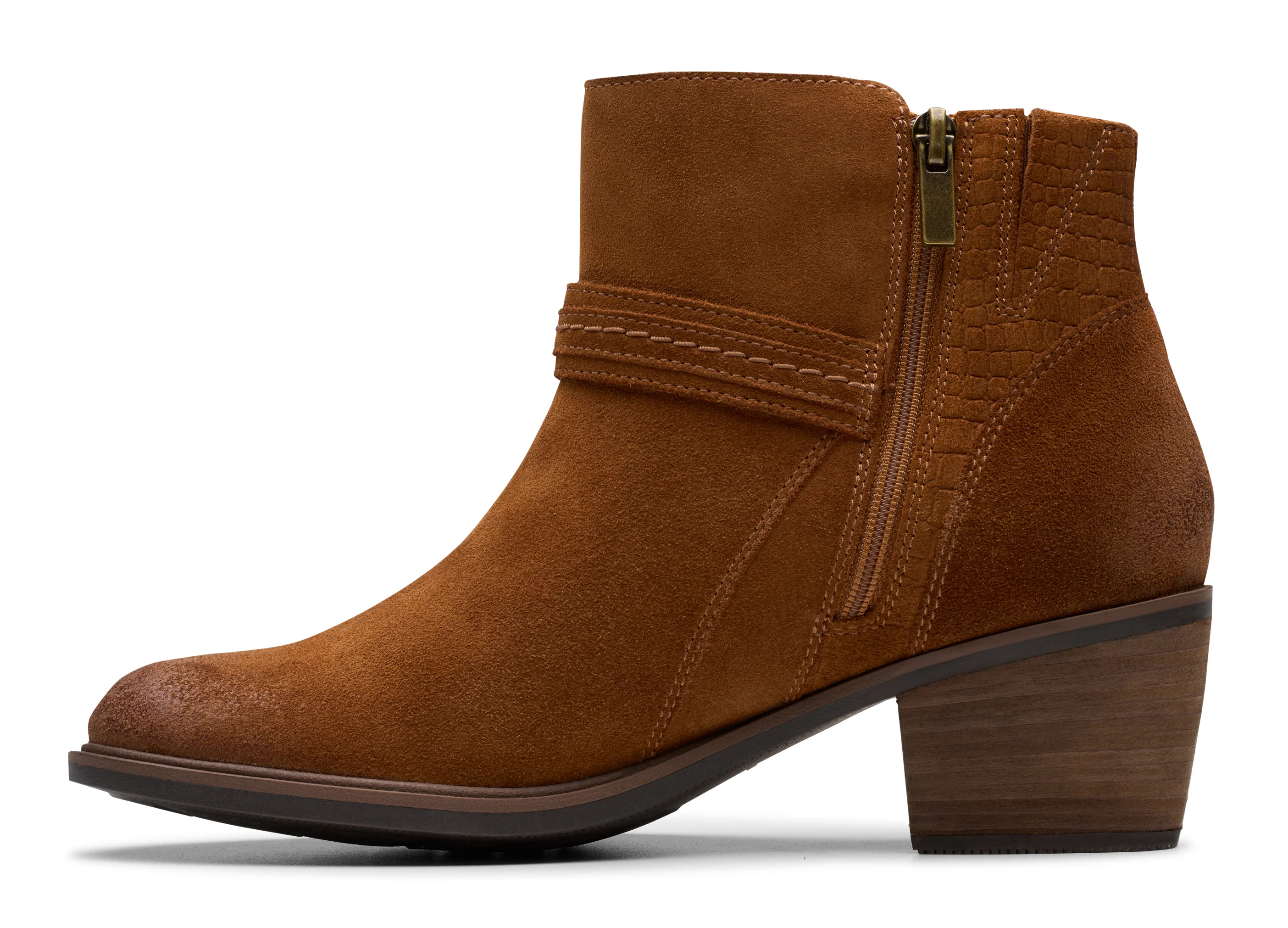 Neva Buckle Suede Dark Tan - Image 3