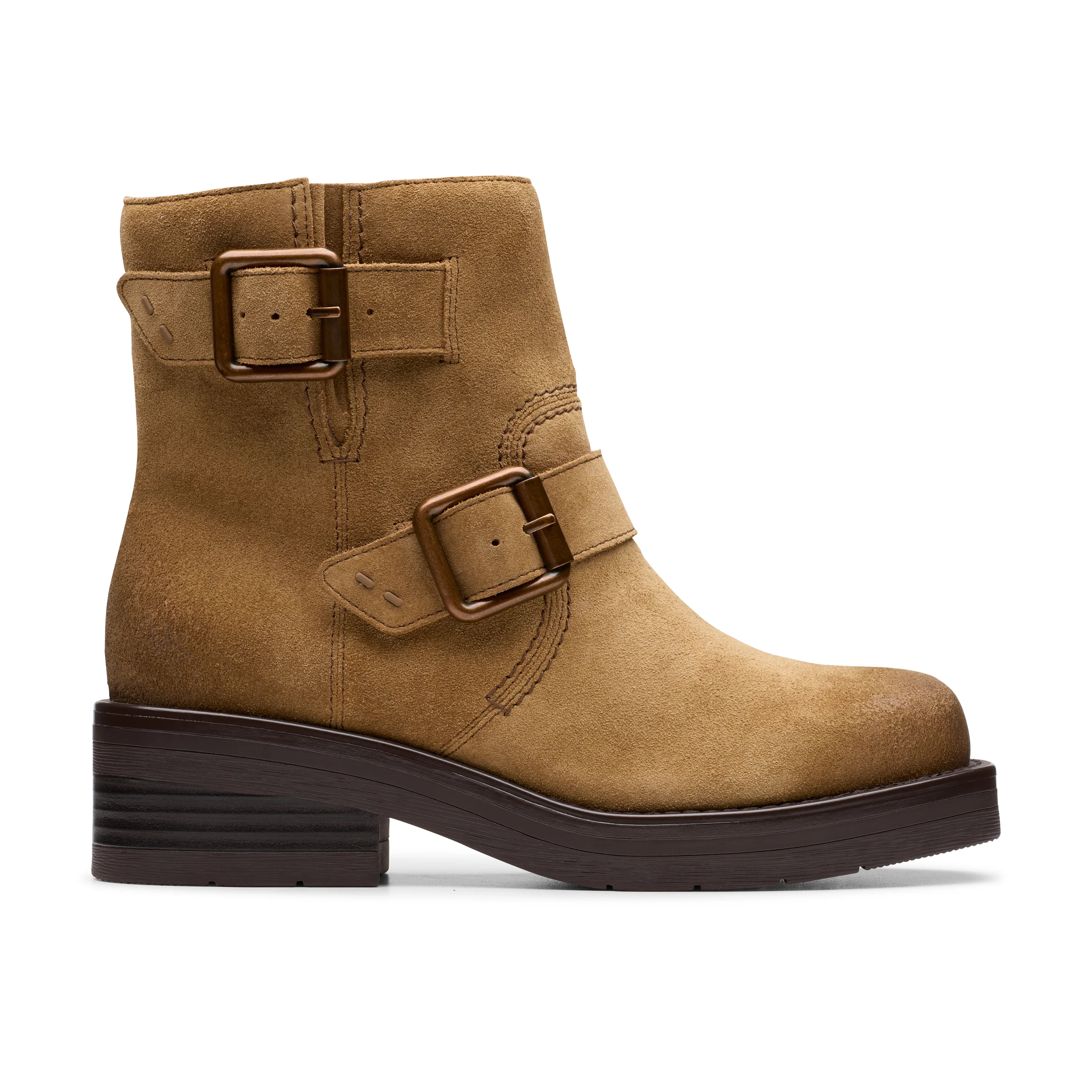 Rebelle Buckle Suede Walnut - Image 2