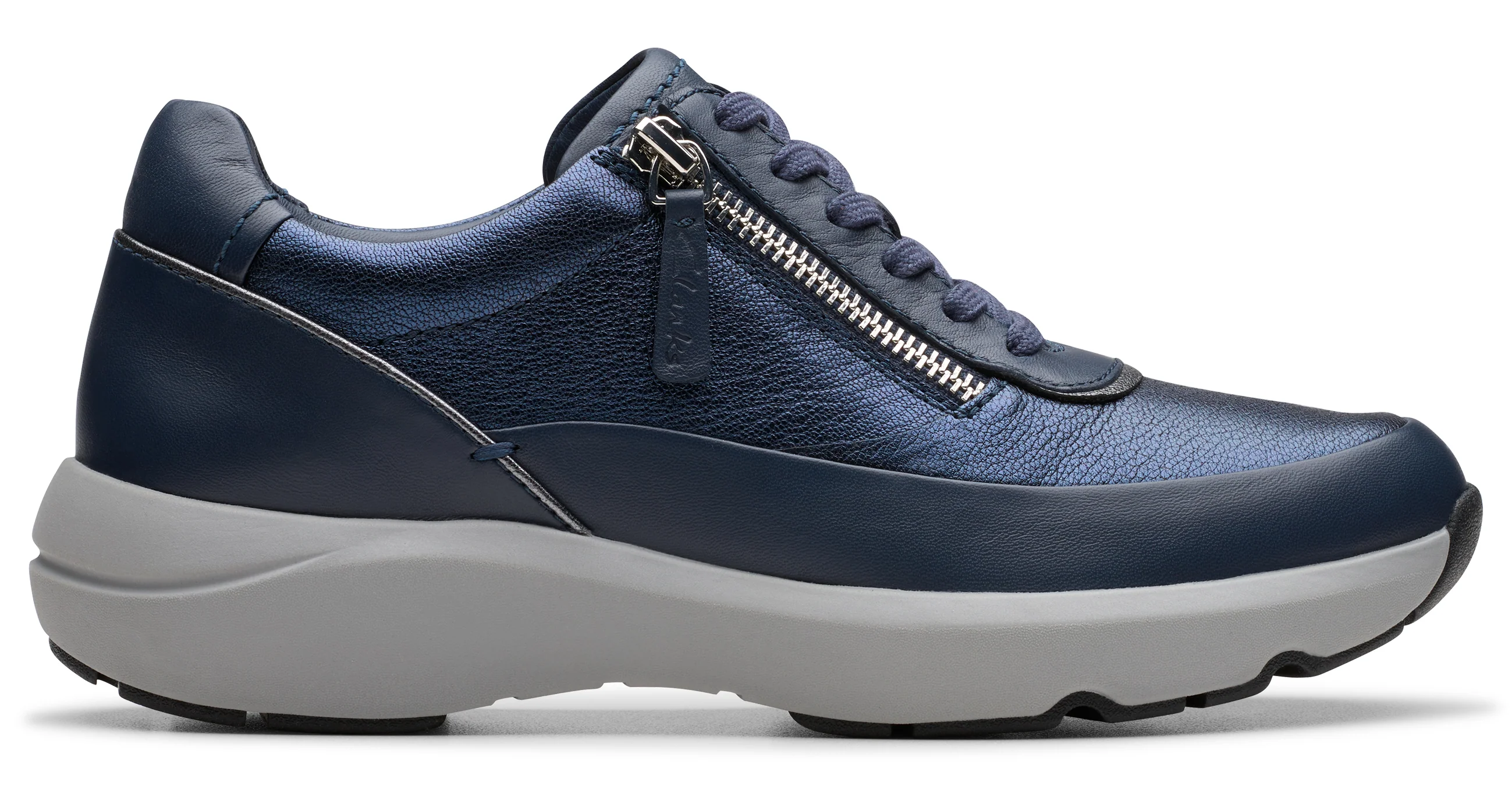 Tivoli Zip Leather Navy Combi - Image 2