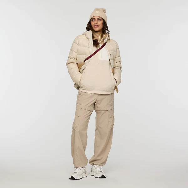 Abrazo Fleece Half-zip Jacket Khaki And Cream - Image 4