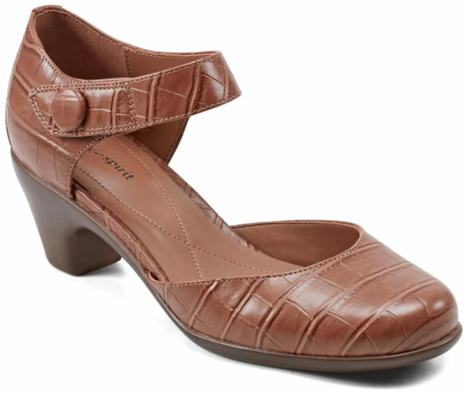 Clarice3 - Medium Brown Wide - 2tone Croco Pu Brown