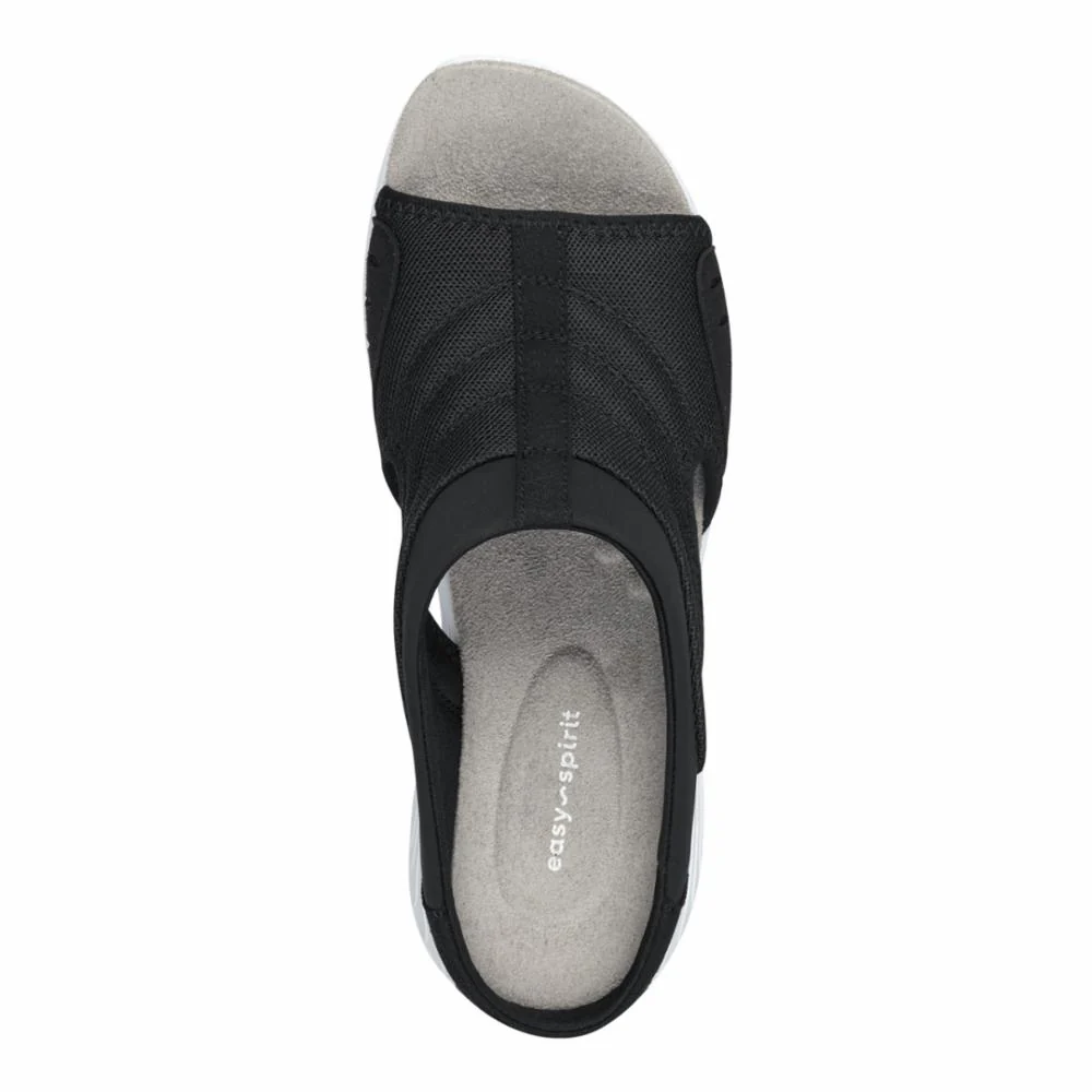 Traciee2 - Jet Black - Mesh - Micro Suede Black - Image 3