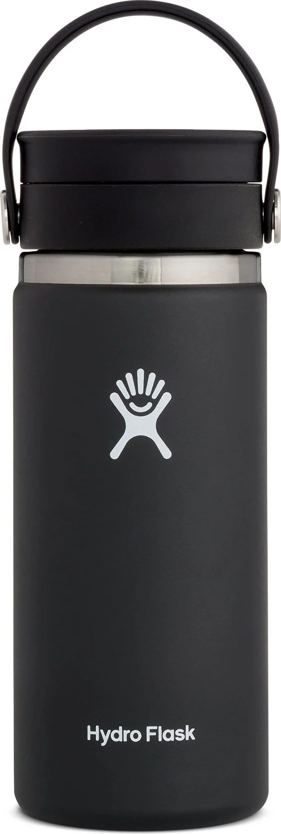 16oz Wide Mouth Flexible Sip Black