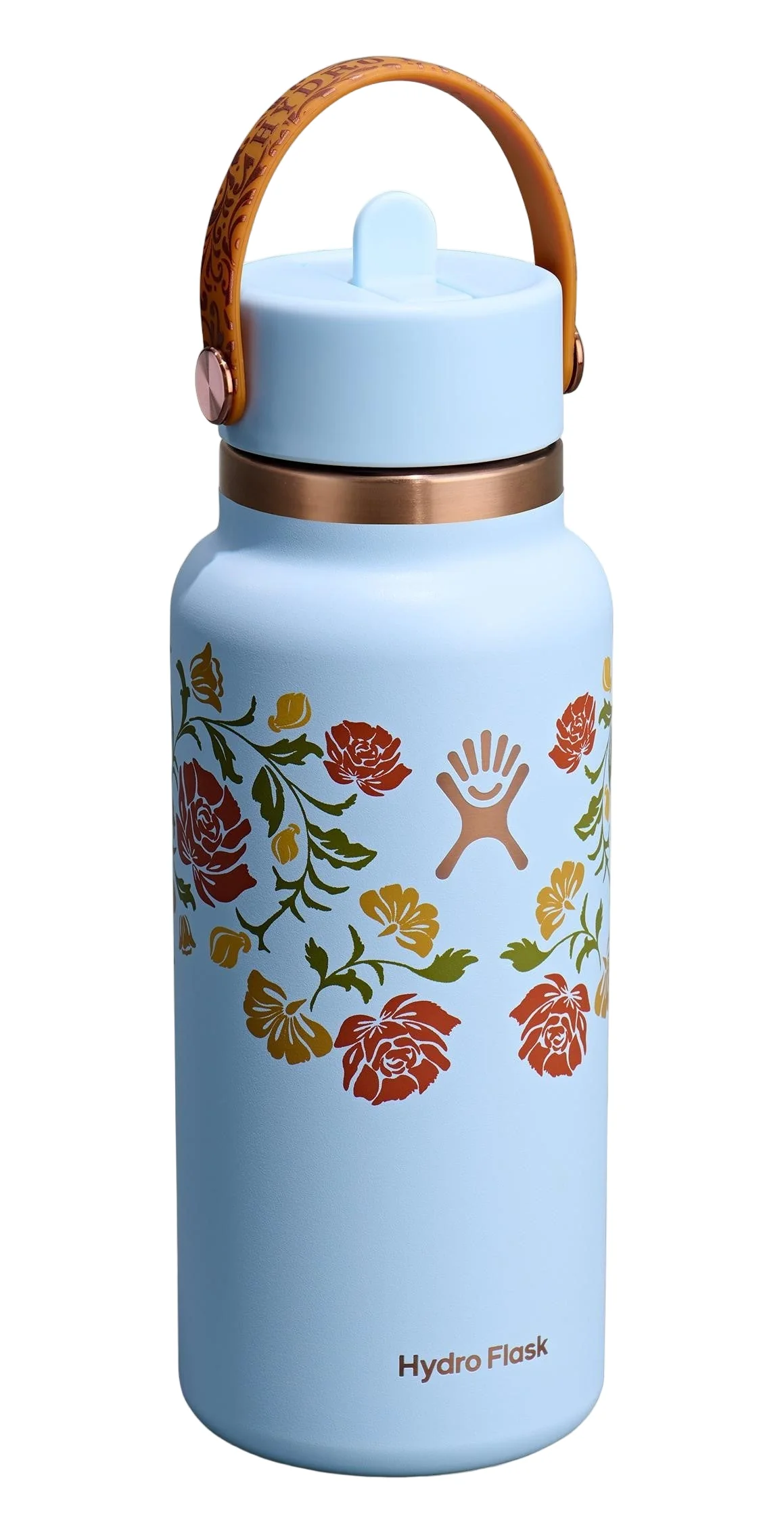 32oz Wide Flex Straw Cap Western Light Blue - Image 2