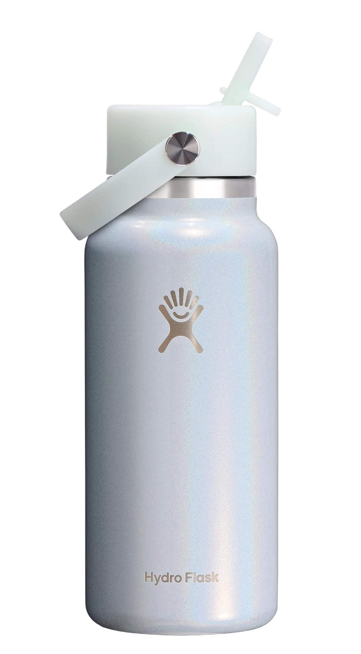 32oz Wide Flex Straw Glimmer Blue