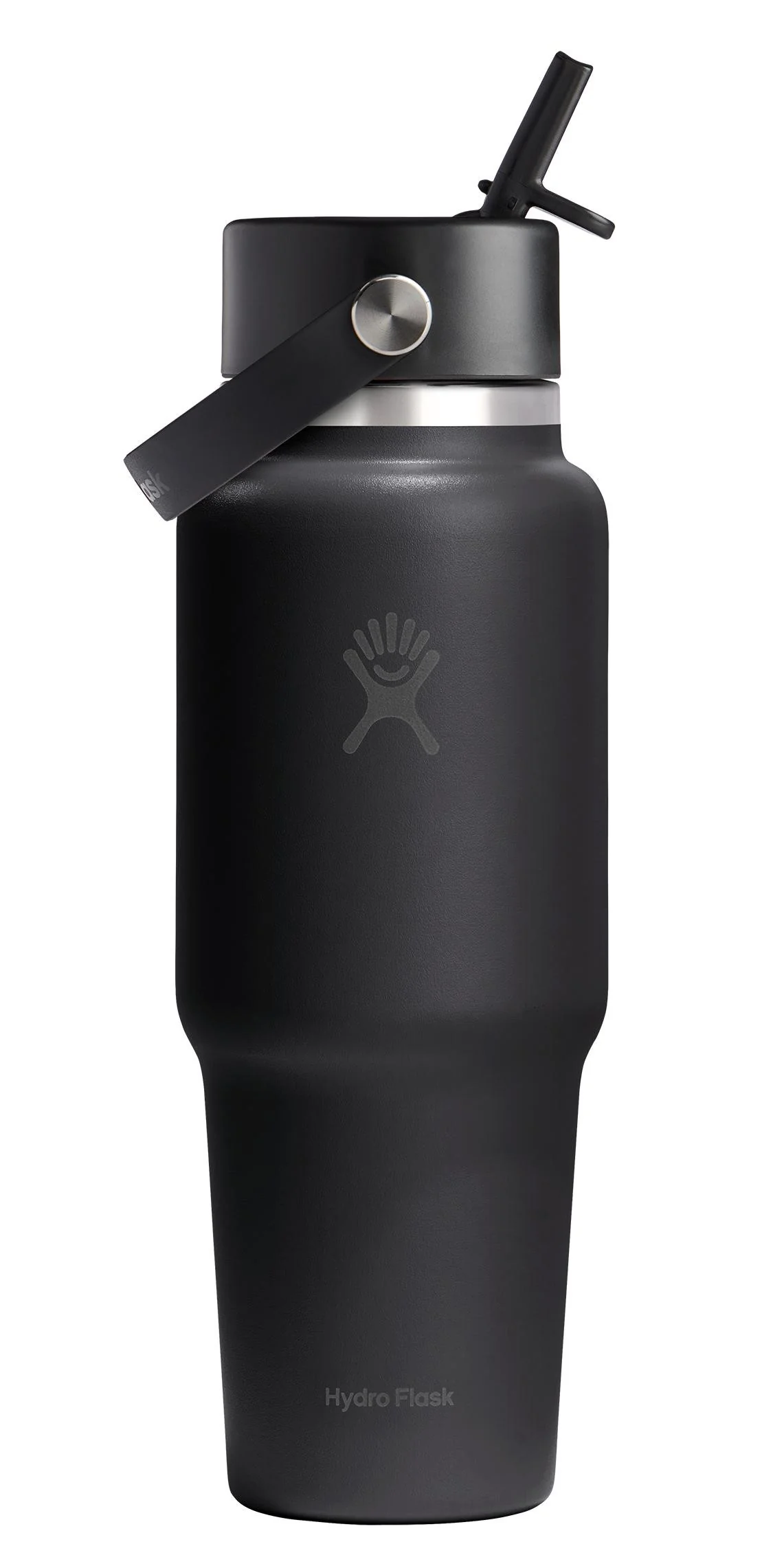 32oz Wide Flex Straw Travel Bottle Black - Image 2