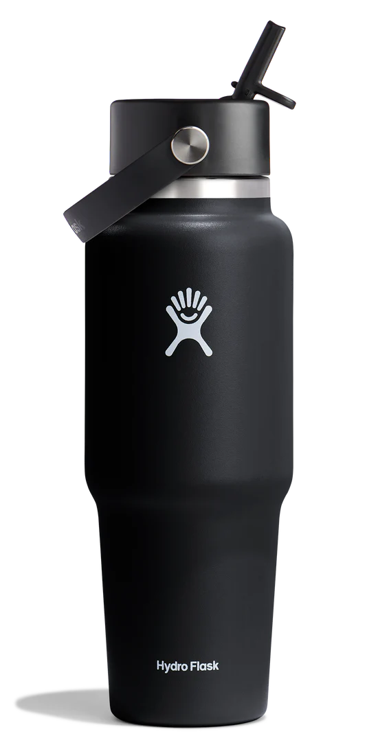 32oz Wide Flex Travel Bottle Black