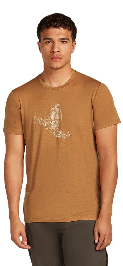 Mens Merino 150 Tech Lite SS Tee Skiing Yeti Trail