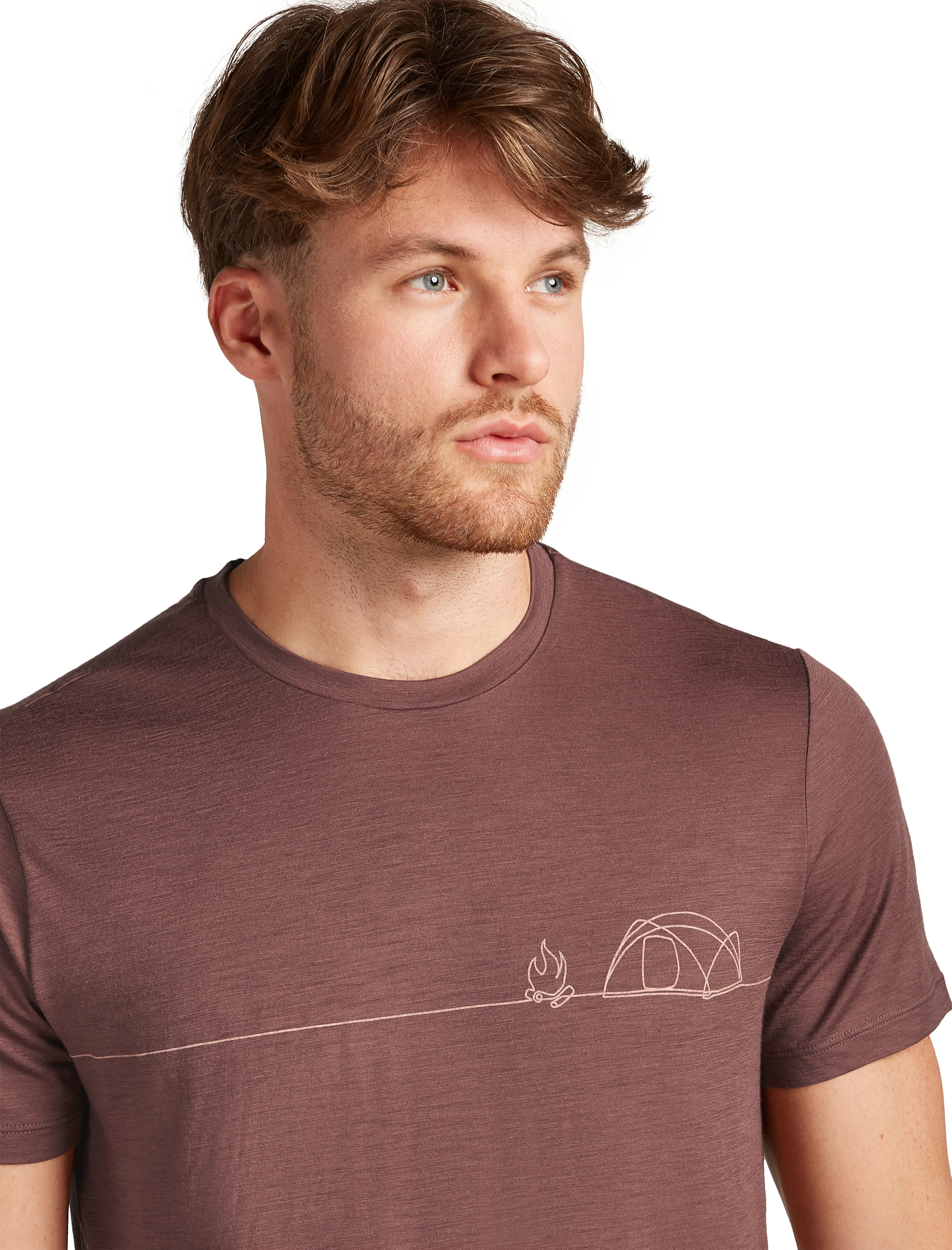 M Merino 150 Tech Lite SS Tee Single Line Camp Carob - Image 2
