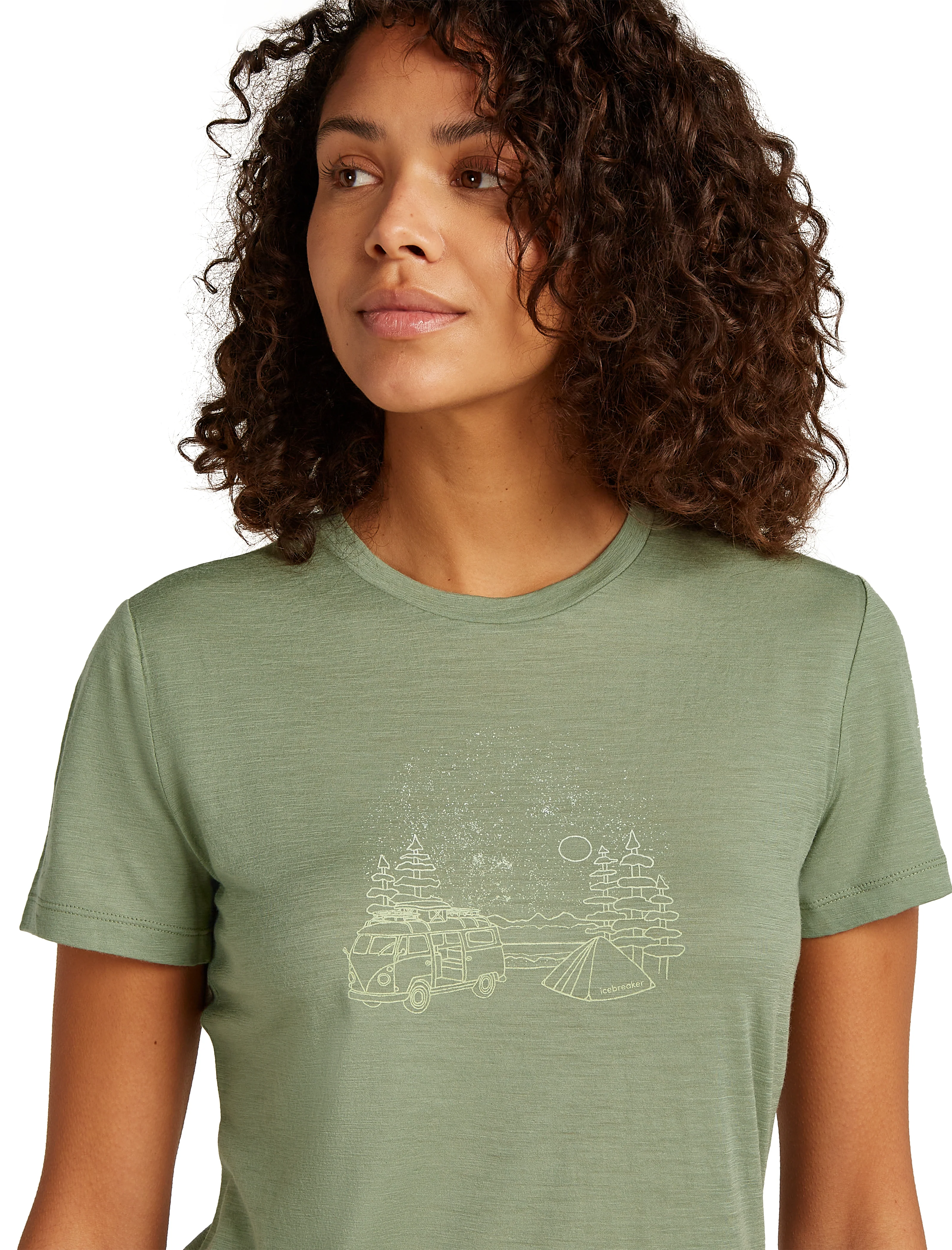 W Merino 150 Tech Lite SS Tee Van Camp Lichen - Image 2