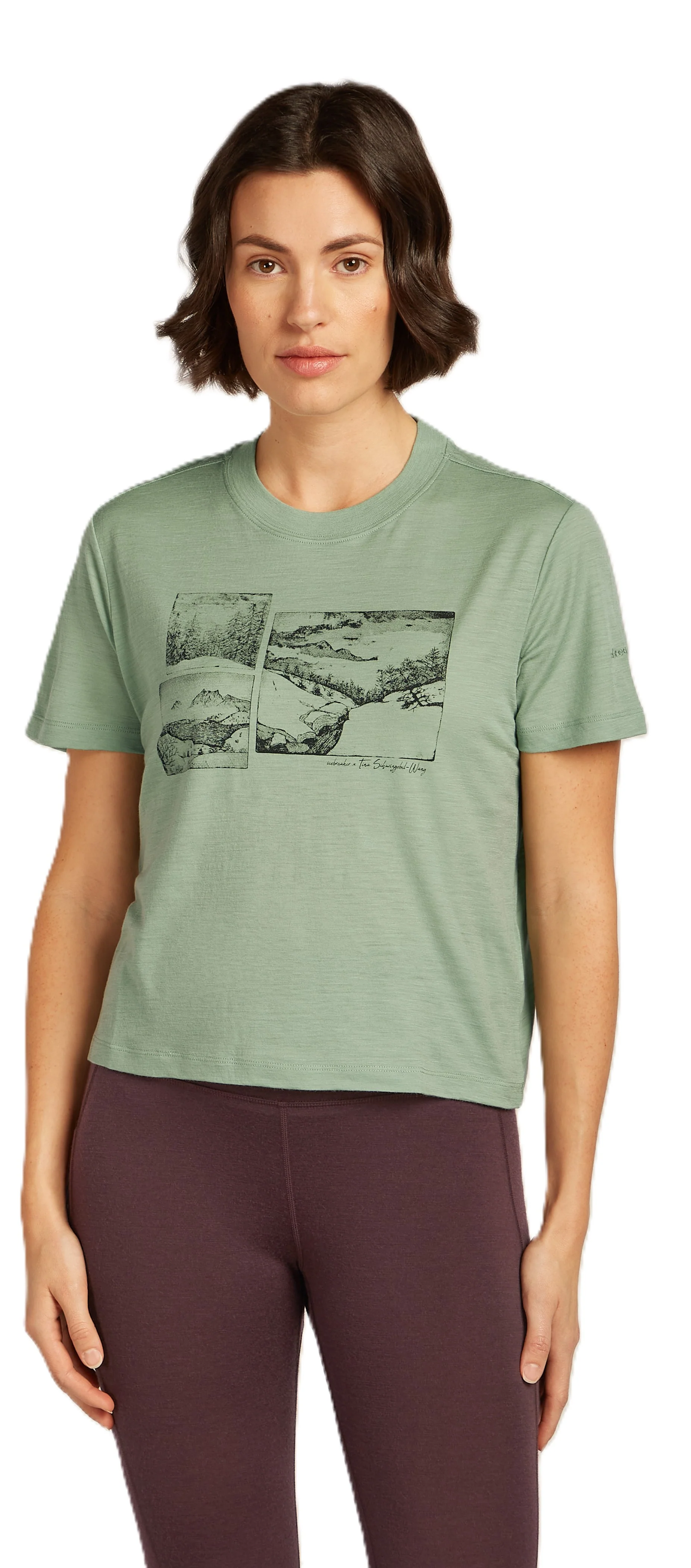 Womens Merino 150 Tech Lite SS Tee Journey Seaglass