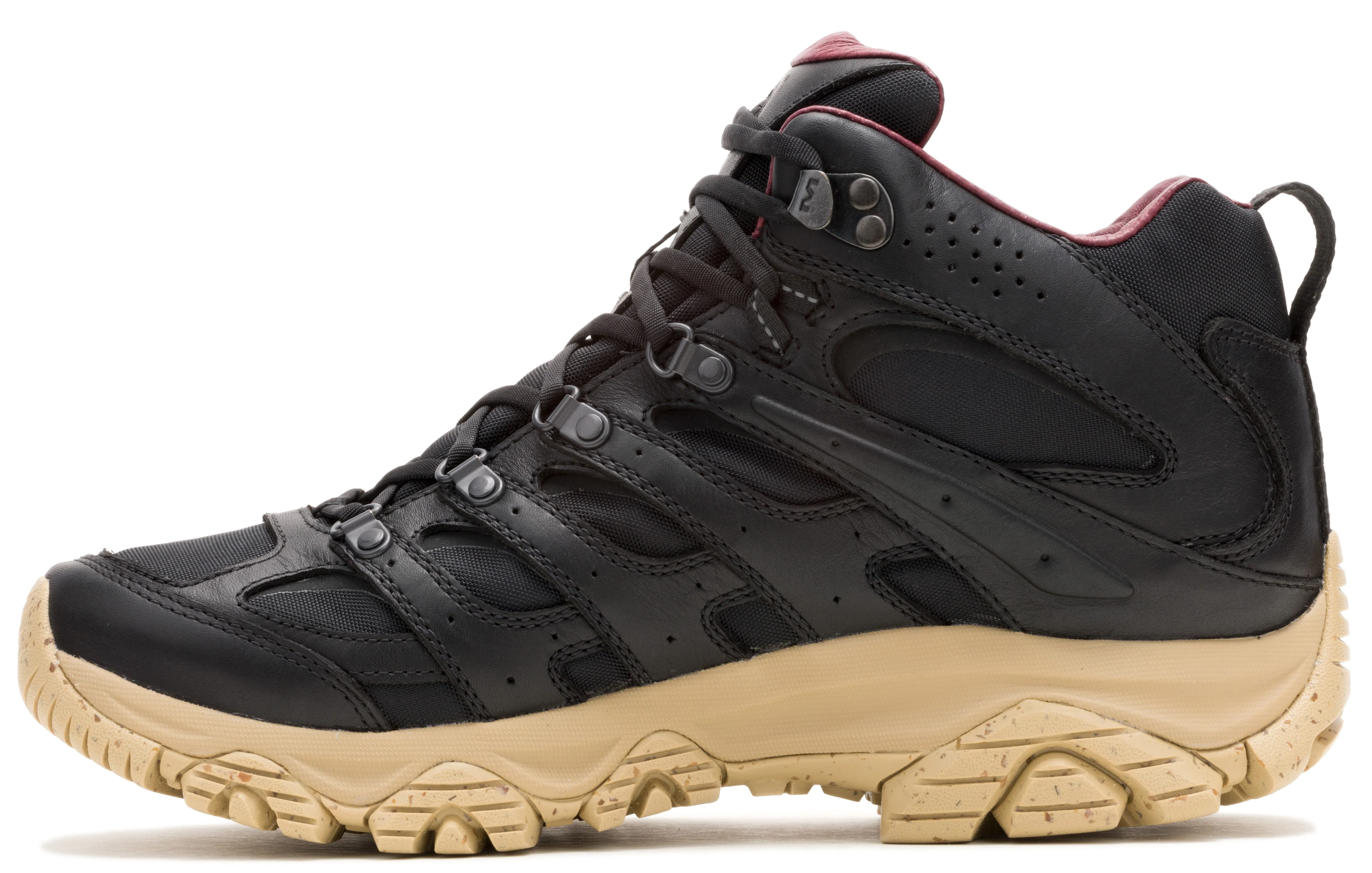 Men's Moab 3 Luxe LTR Mid WP - Black - Tan - Image 3
