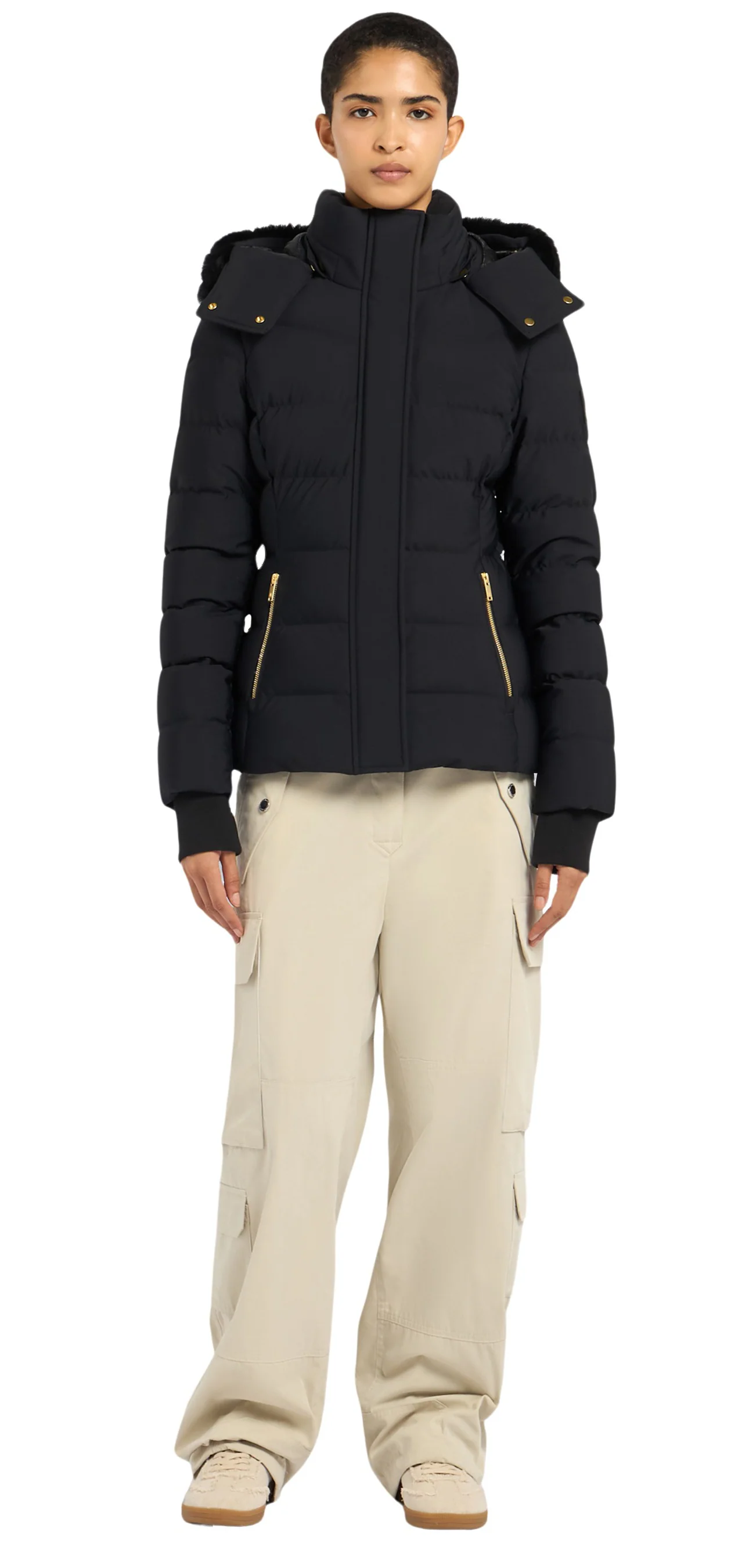 Betta Jacket Shearling Gold Black With Black Shearling - Image 2