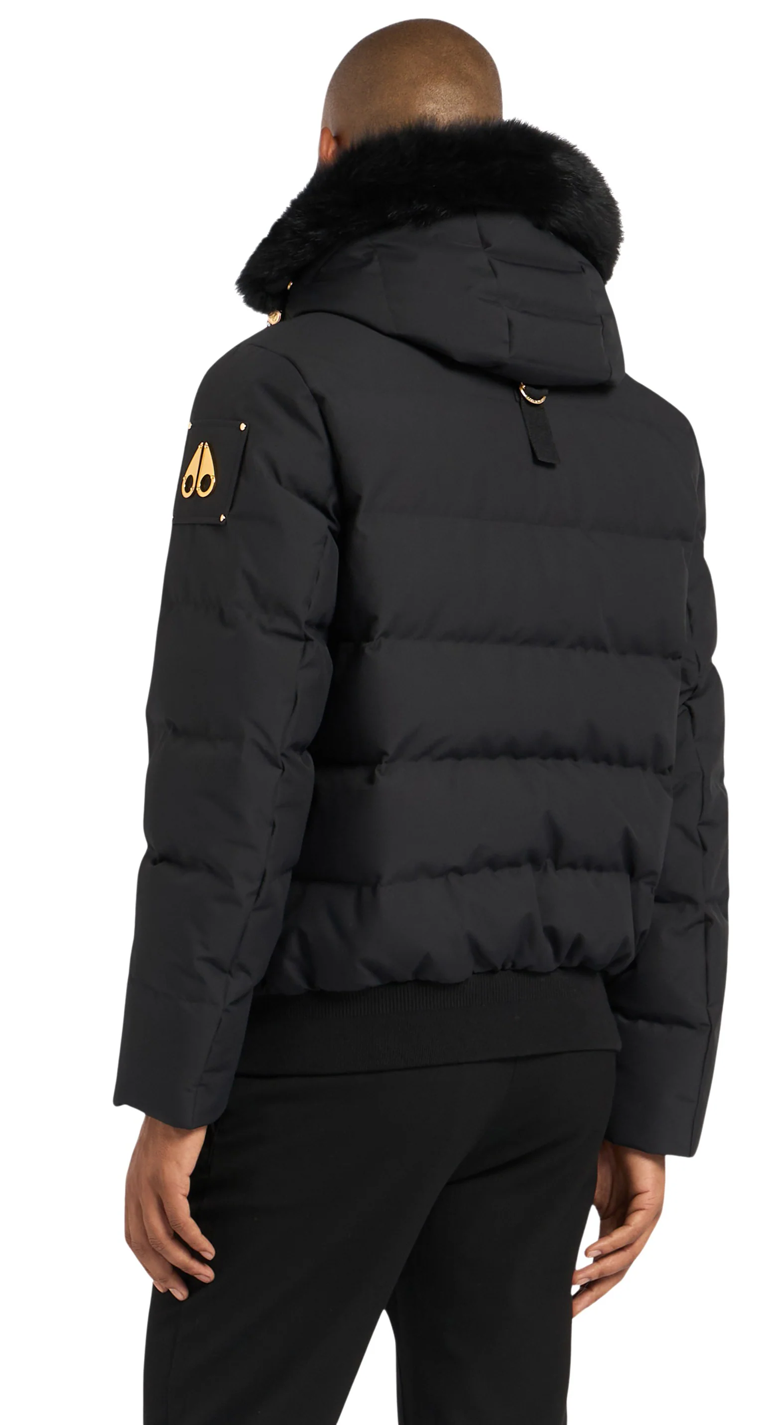 Cloud Bomber Shearling Gold Black With Black Shearling - Image 2