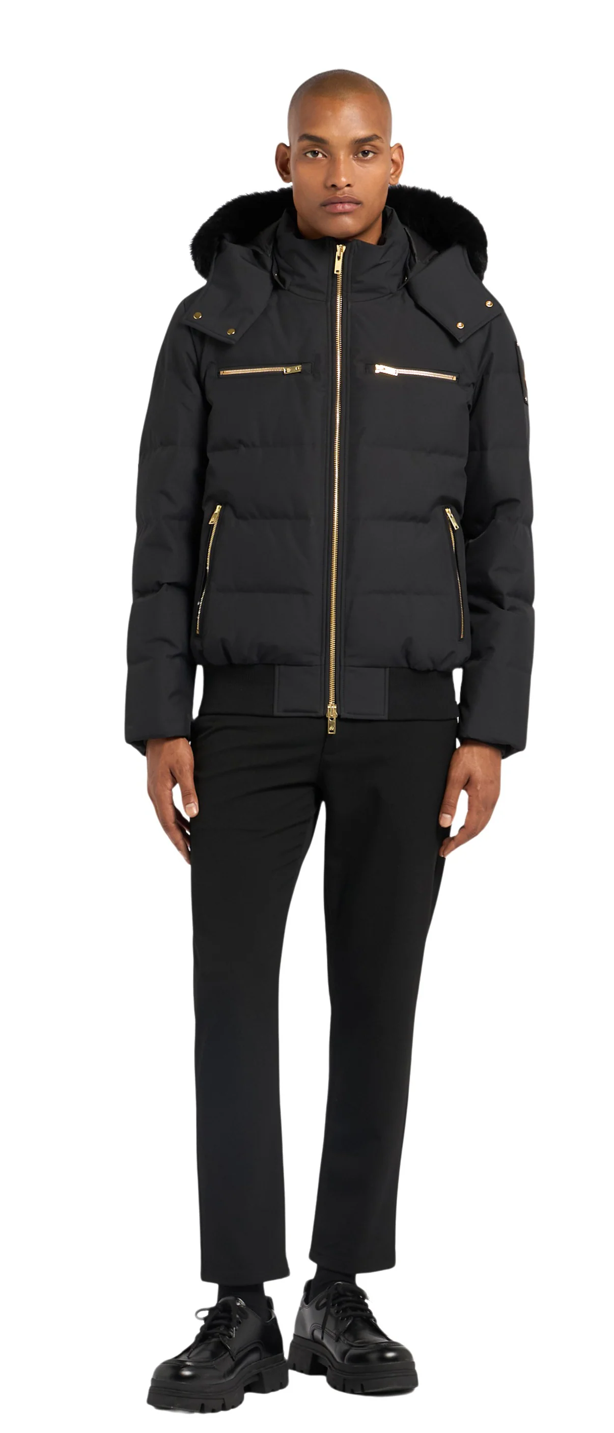 Cloud Bomber Shearling Gold Black With Black Shearling - Image 3