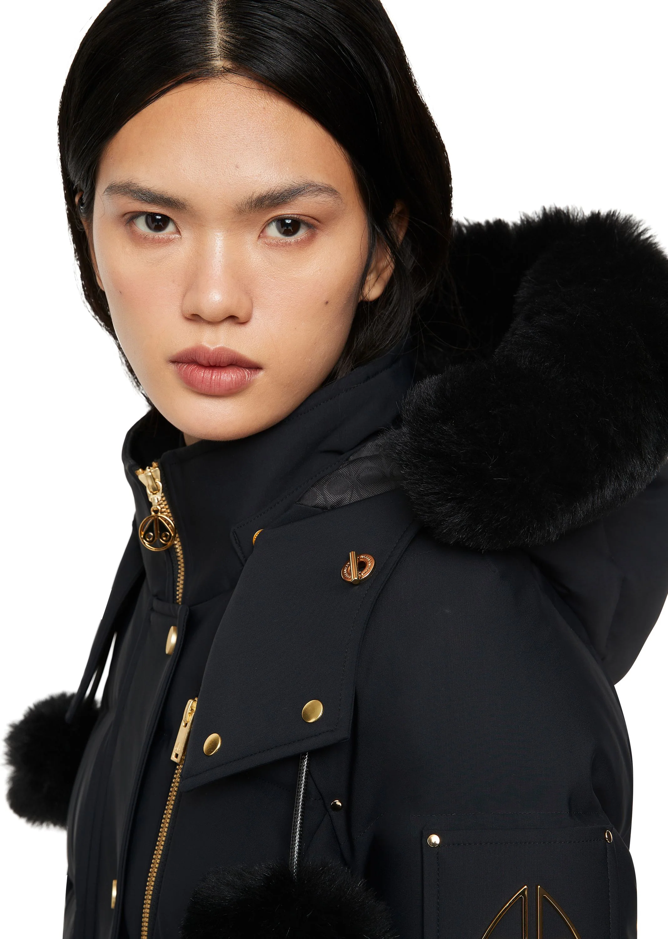 Gold Cambria Jacket Shearling Black - Image 4