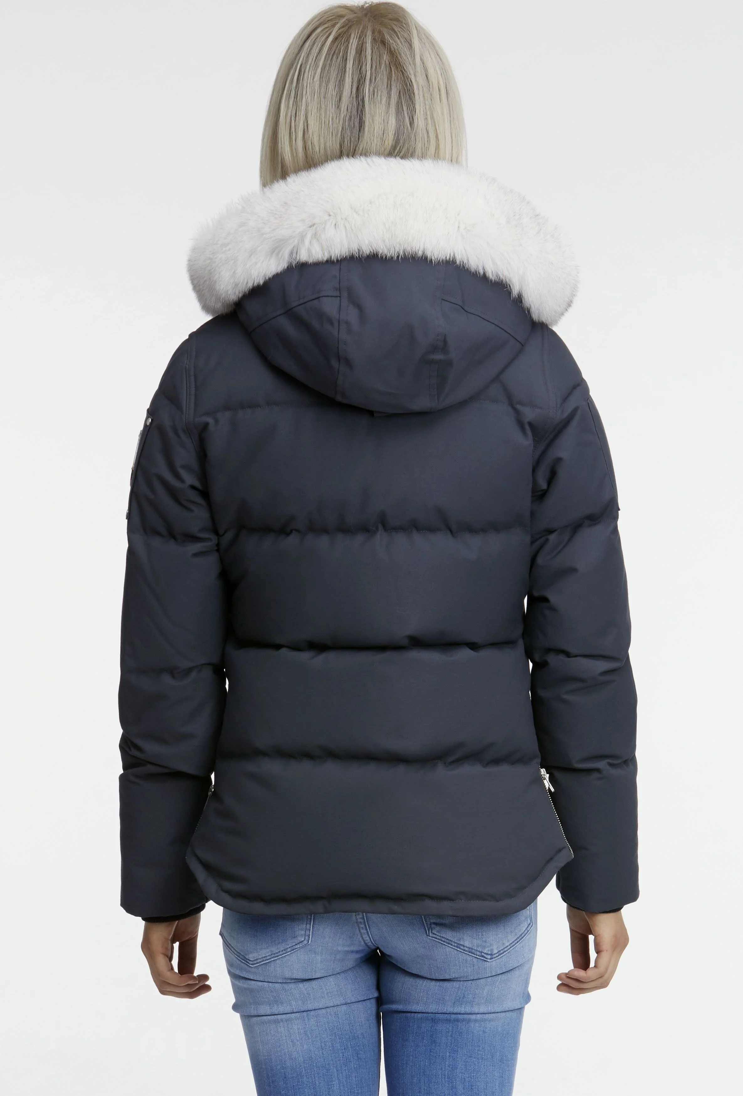 Ladies 3Q Jacket Navy-natural - Image 2