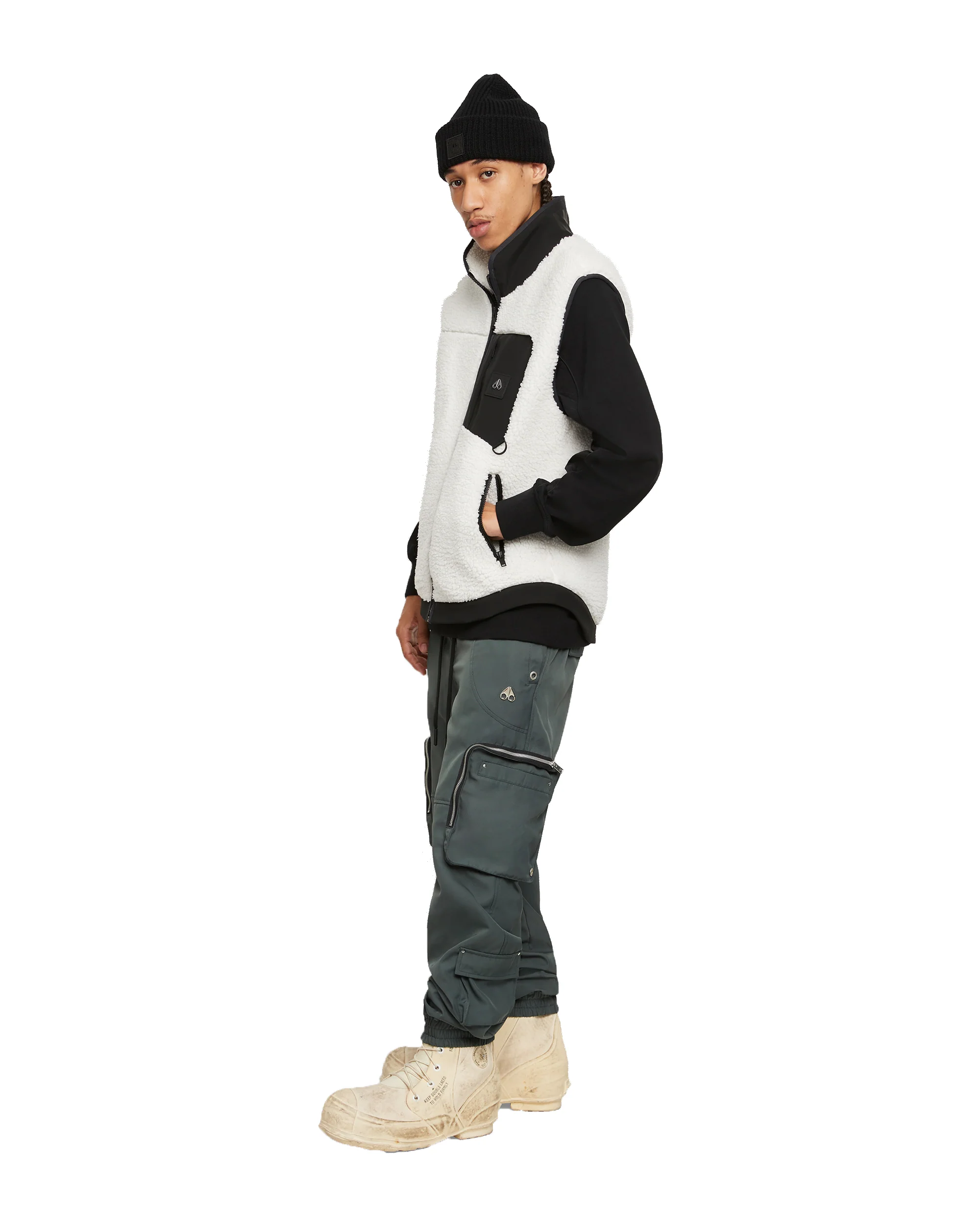 Saglek Vest Ivory Black - Image 2