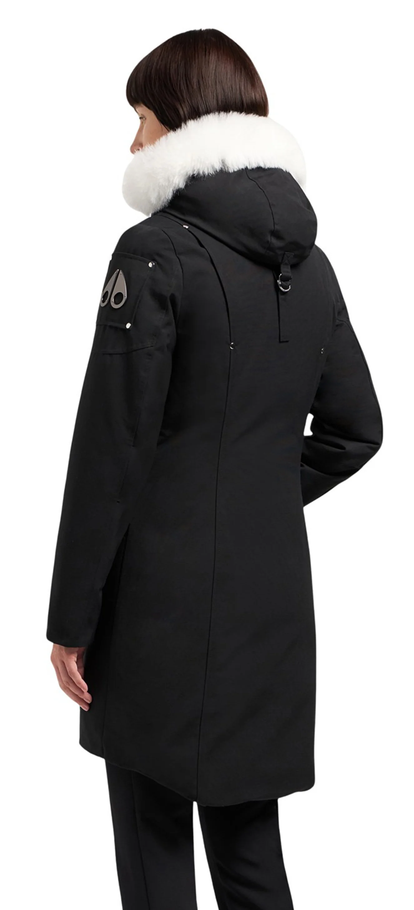 Stirling Parka LDS Black W/Natural Shearling - Image 3