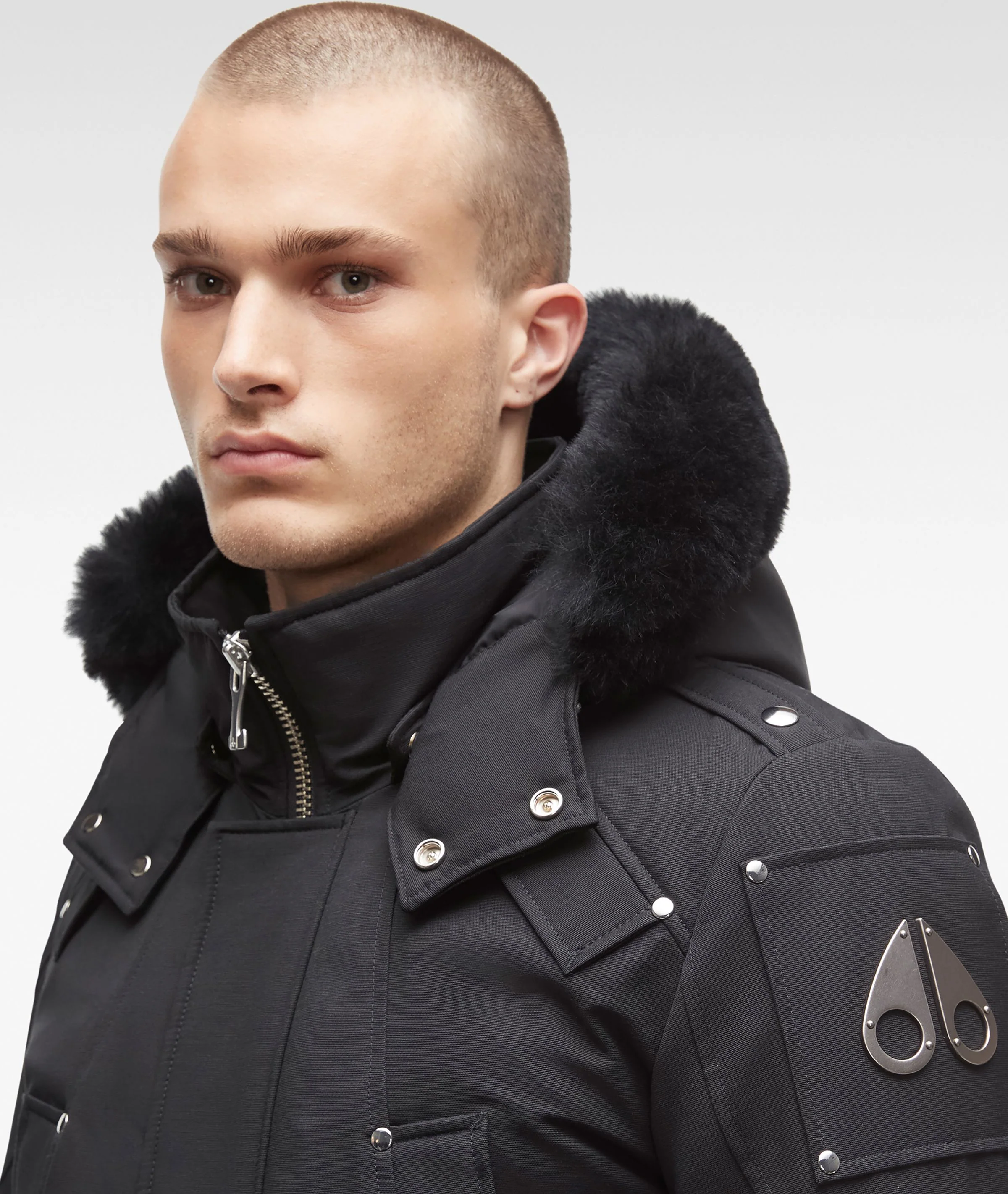 Stirling Parka Shearling Black Black - Image 2