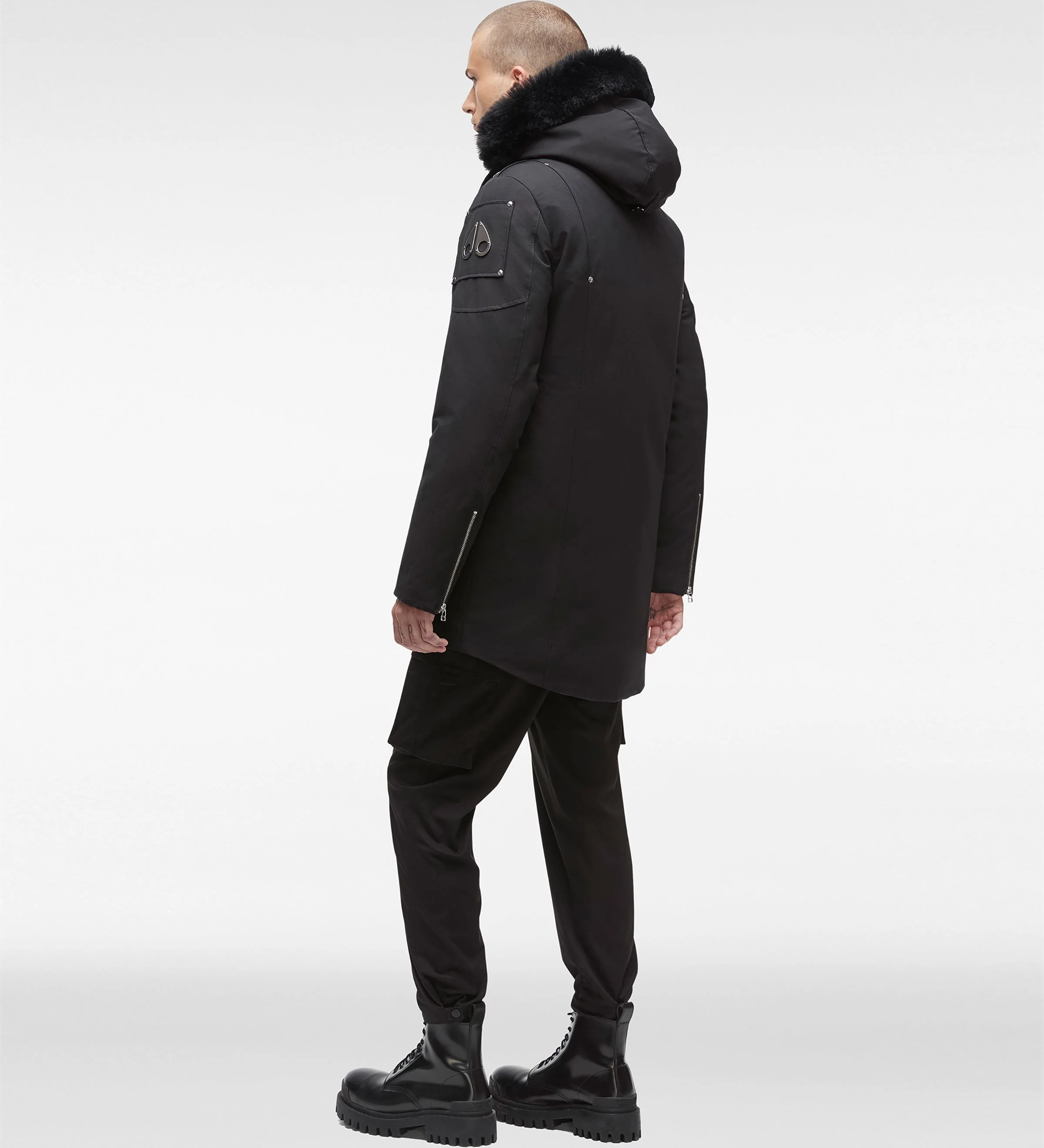 Stirling Parka Shearling Black Black - Image 6