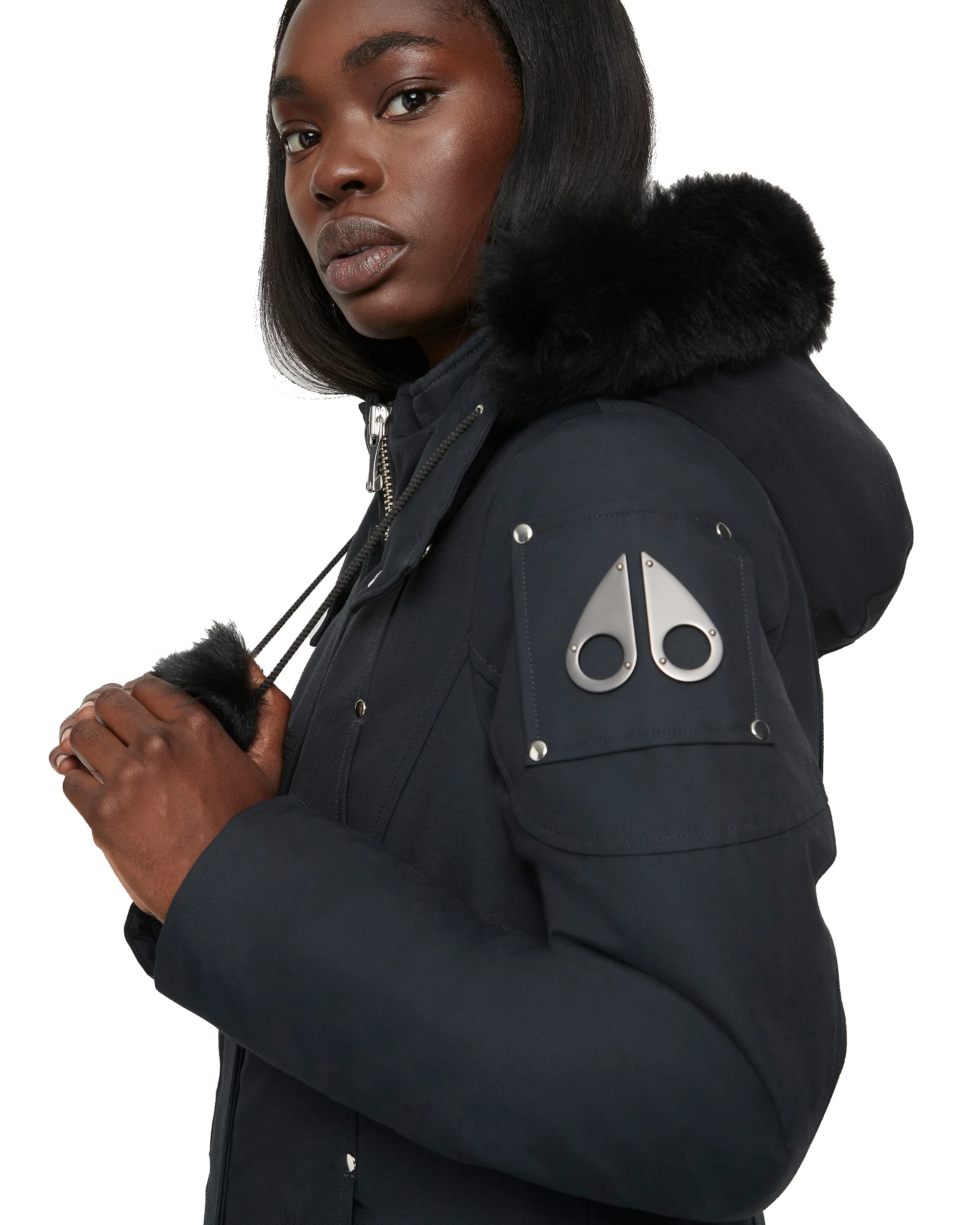 Stirling Parka Shearling Navy Natural - Image 4