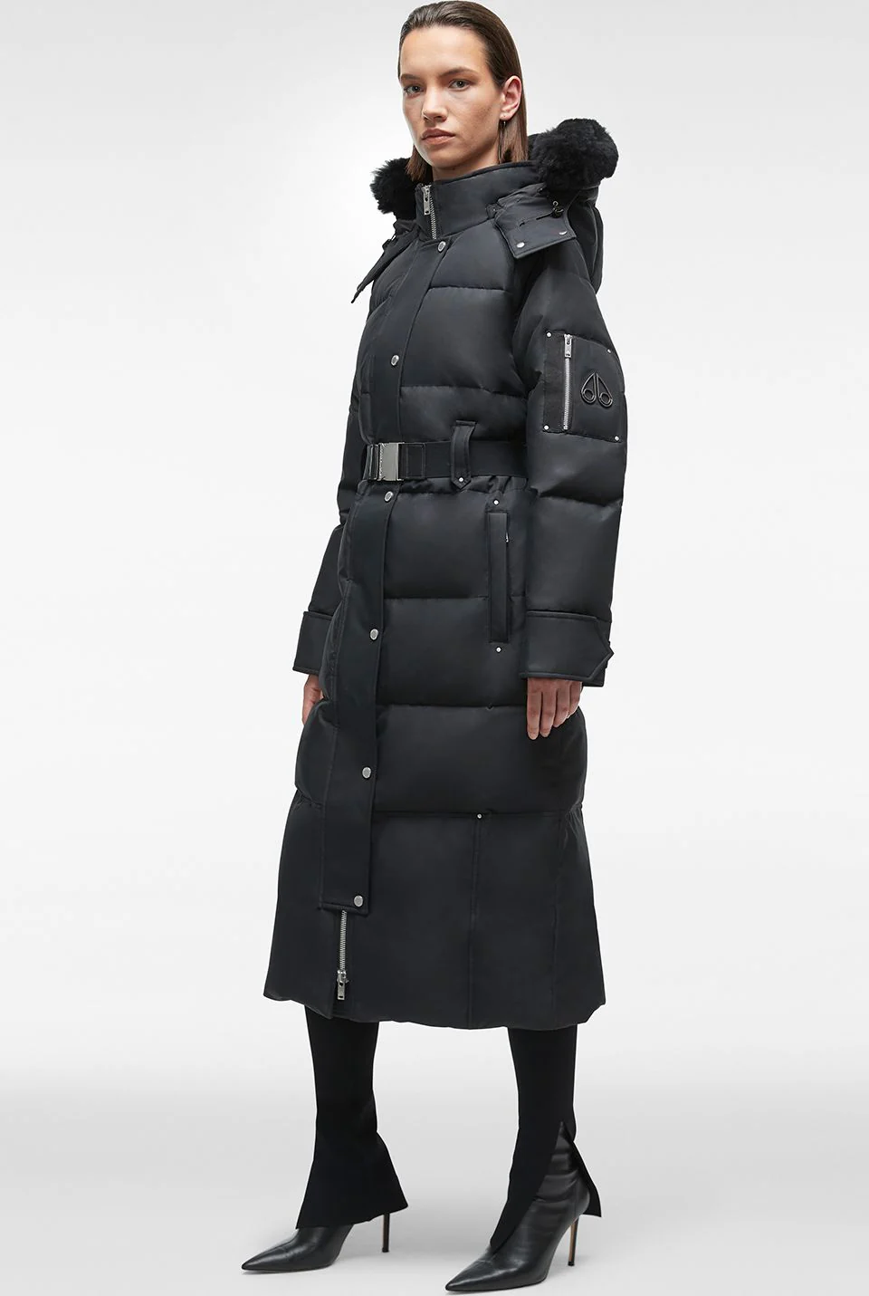 Cloud Long Parka Black With Fur - Image 2