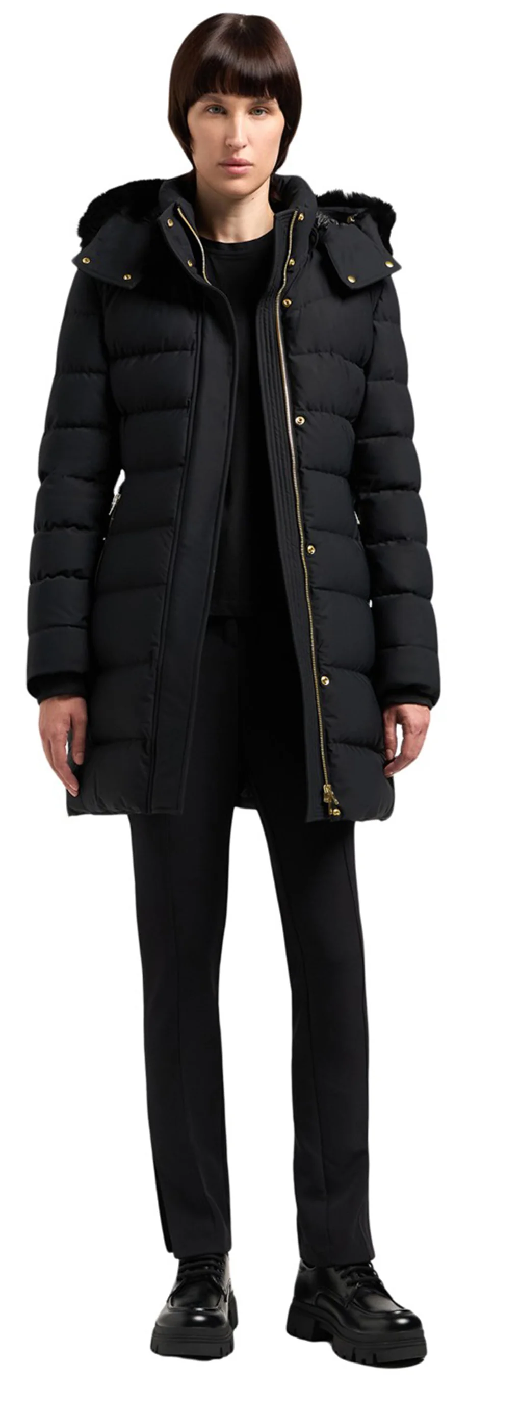Watershed 3 Parka Shearling Gold Black With Black Shearling - Image 3