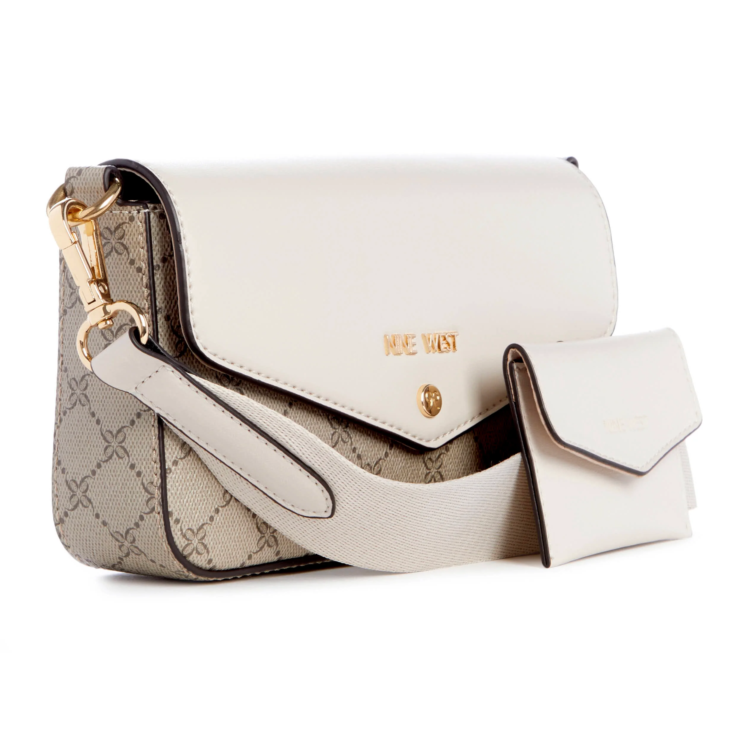 Peaches Mini Crossbody Flap Beige Logo/Milk - Image 3