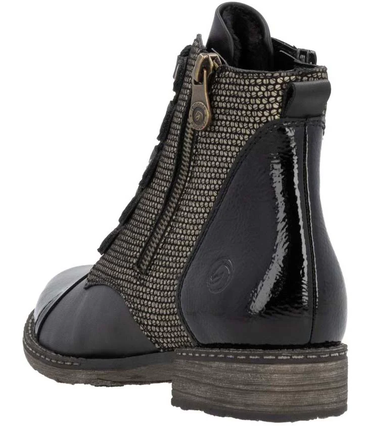 Black/Grey Lace Up Fur Lined - Image 5