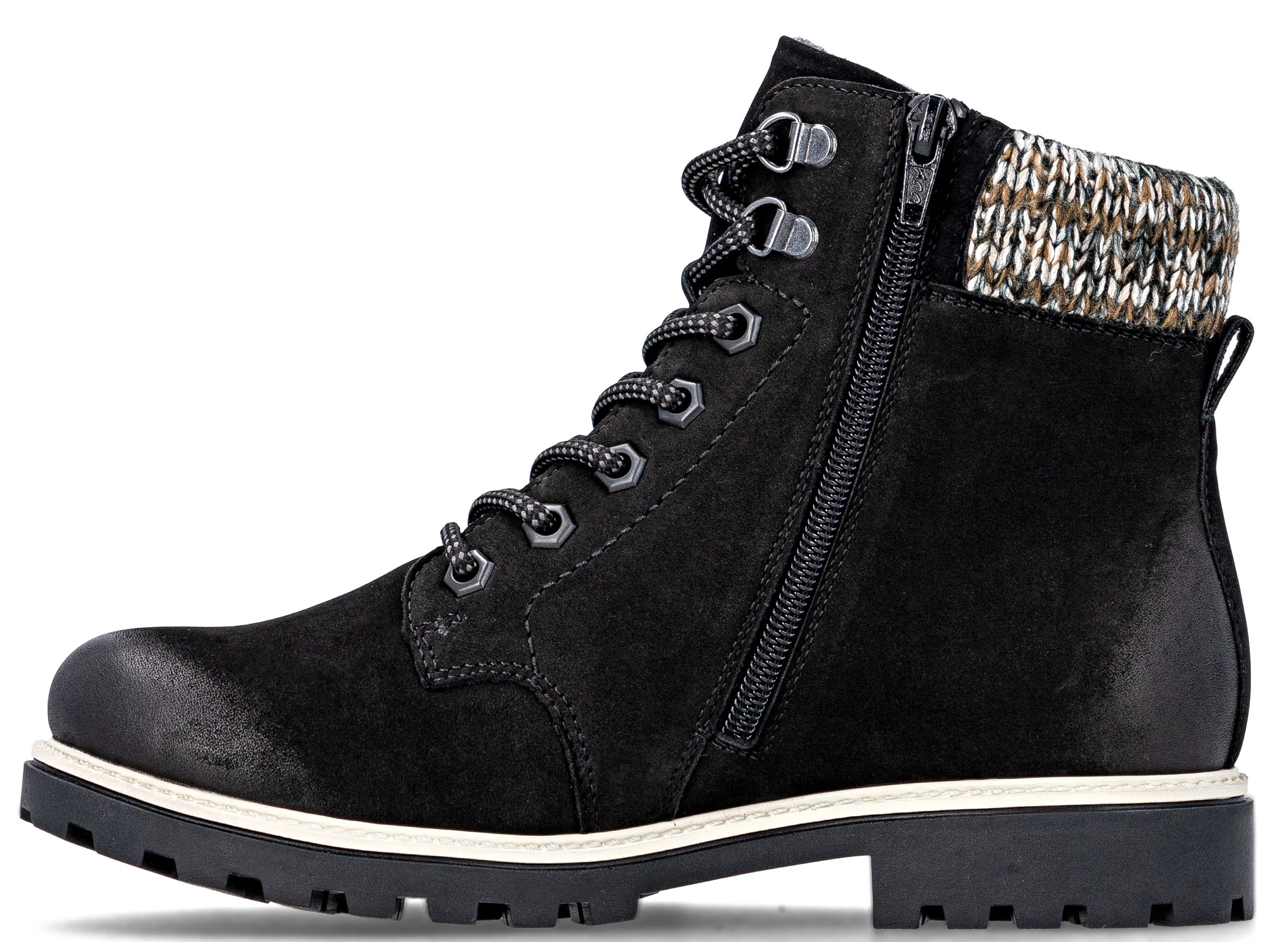 Black Lace Up Boot - Image 2