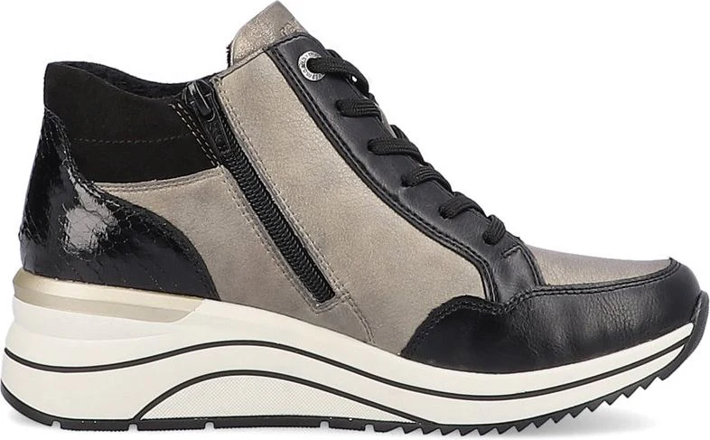 Black Lace Up Fur Lined - Image 2