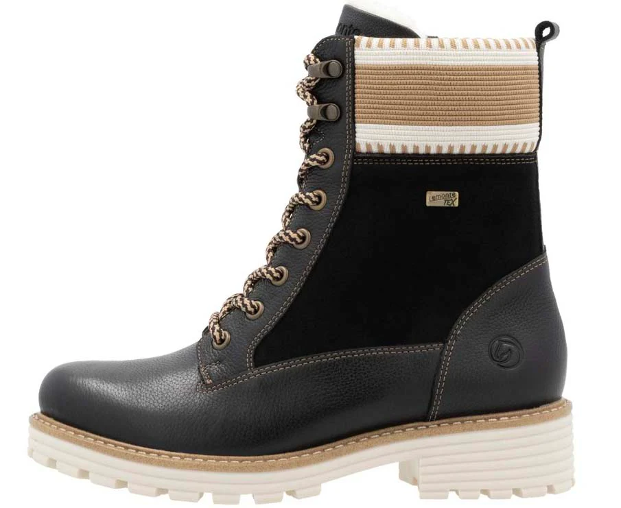 Black Lace Up W Lambs Wool - Image 3