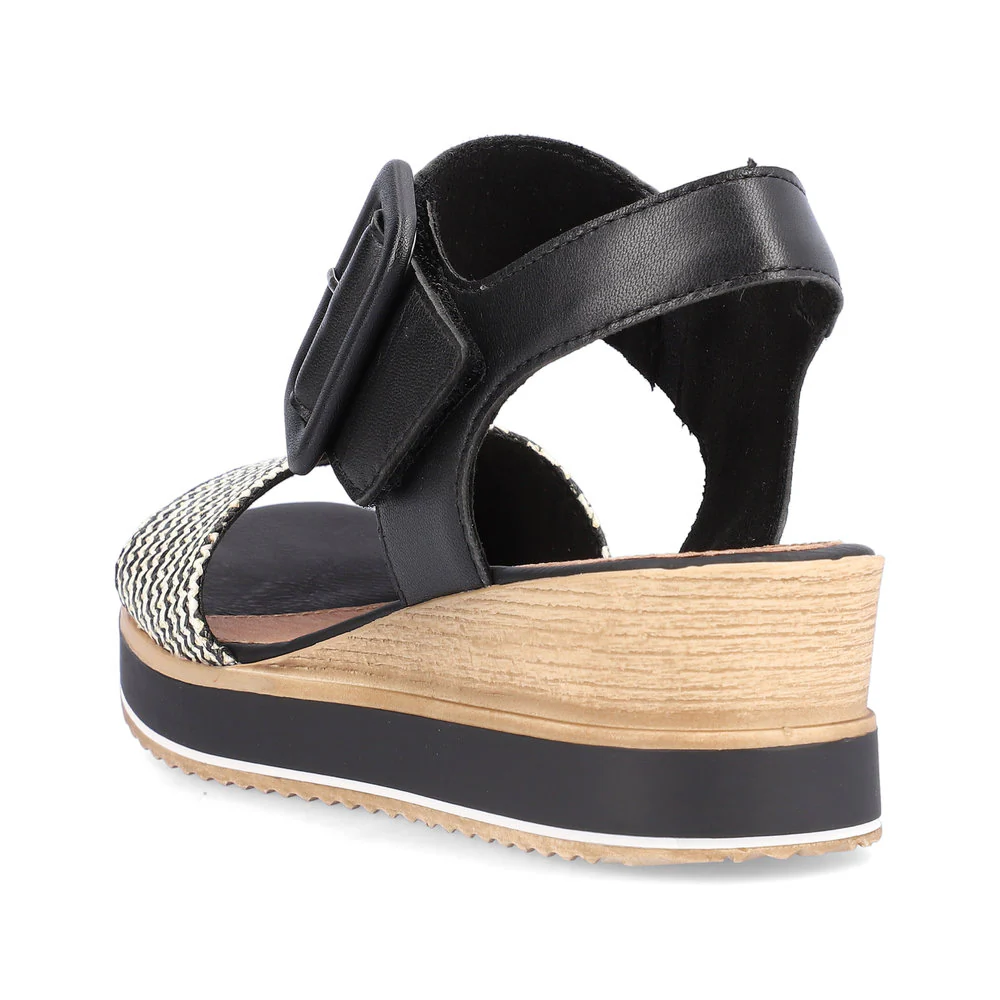 Black Wedge Sandal - Image 5