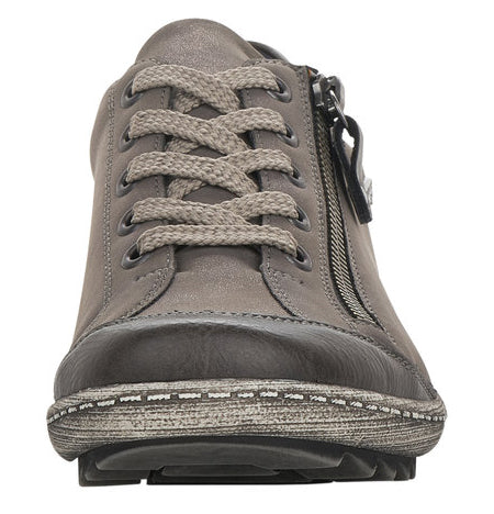 Grey Lace Shoe Side Zip - Image 4