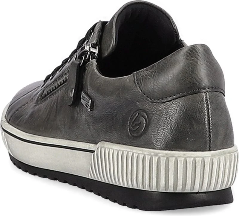 Grey Lace Up W Side Zip - Image 5