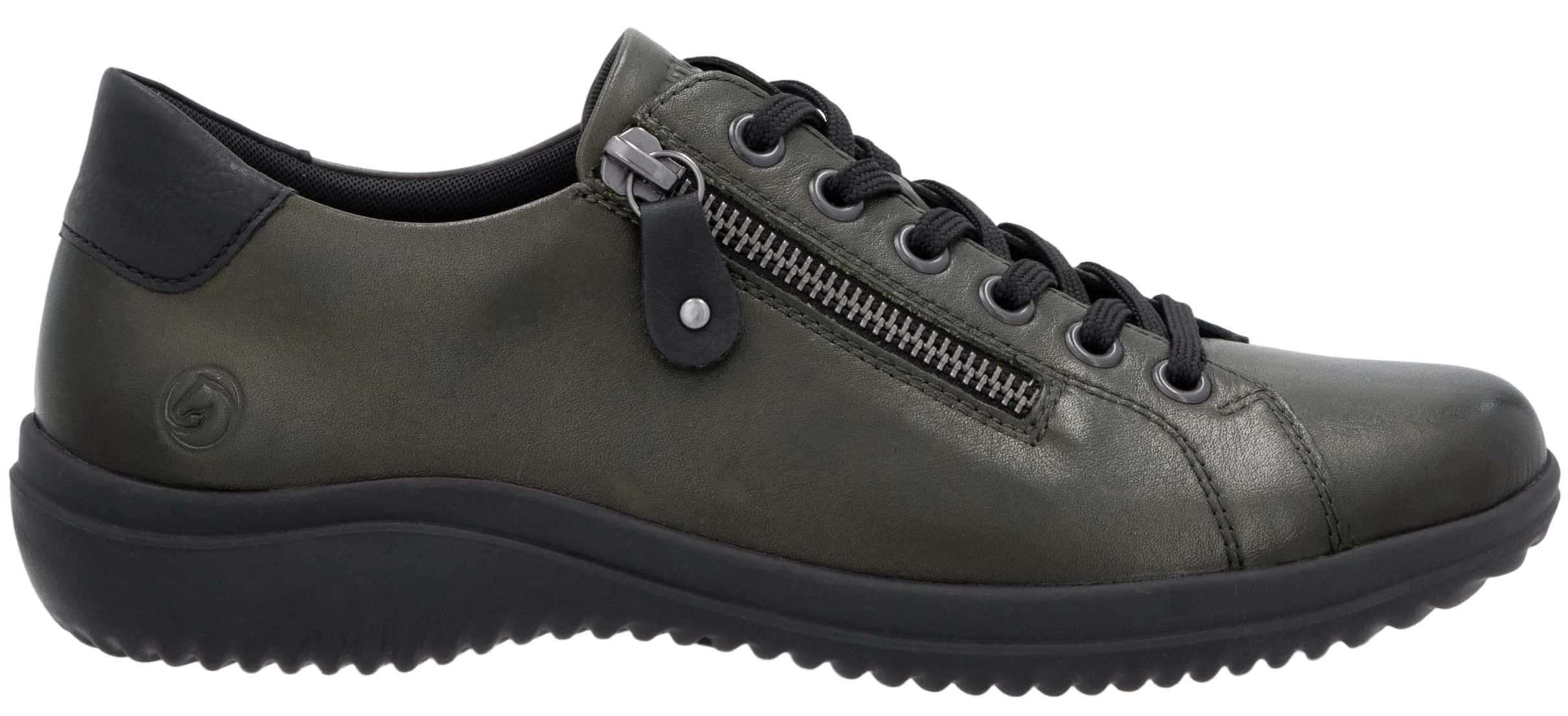 Leaf Lace Up W Side Zip