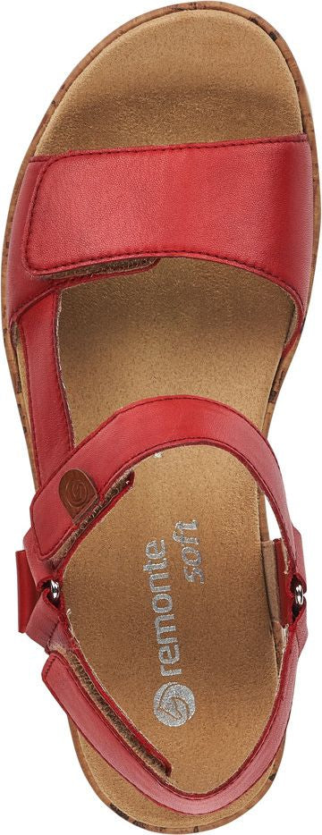Red Velcro Strap Sandal - Image 6