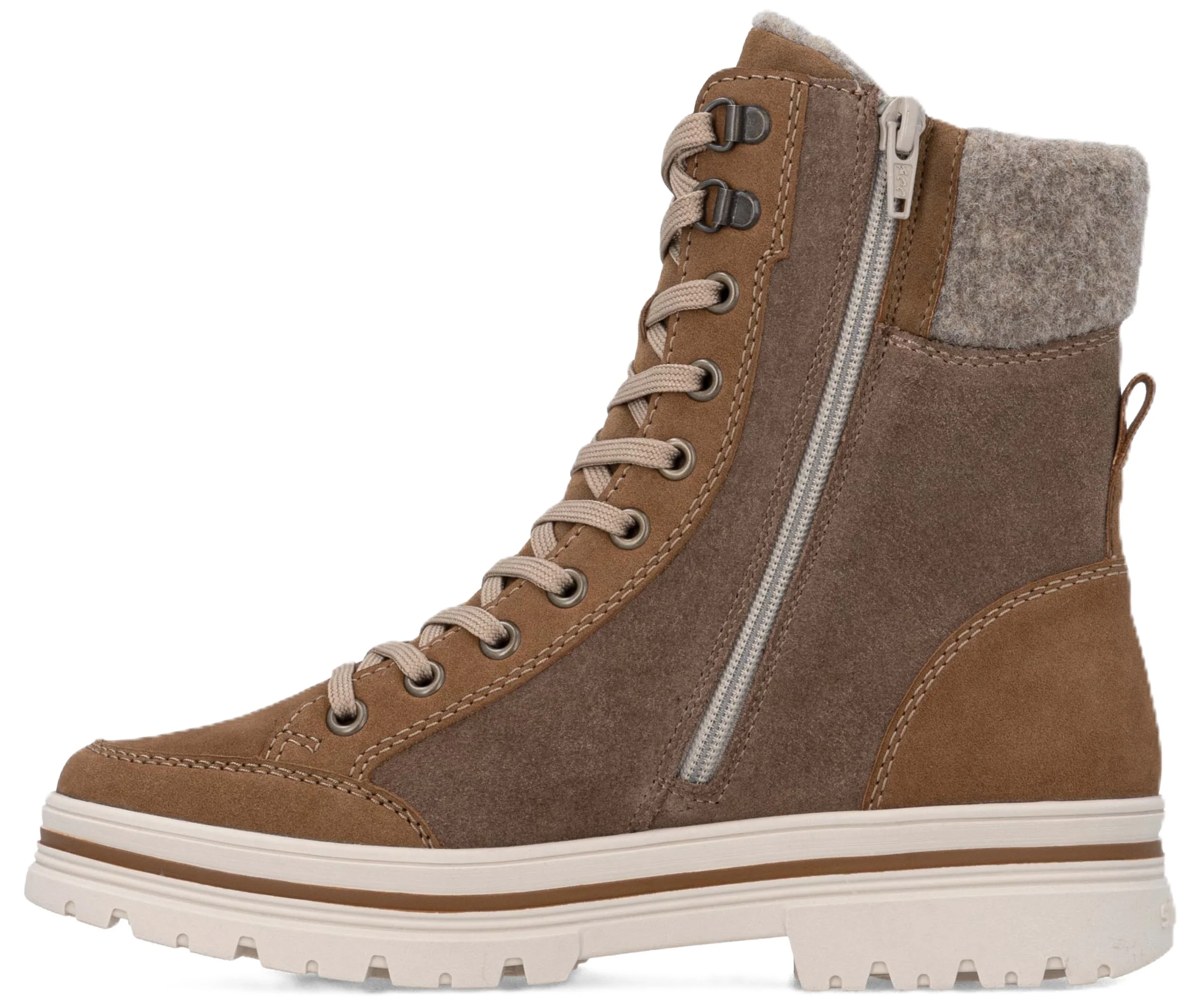 Tan Lace Up Boot - Image 2