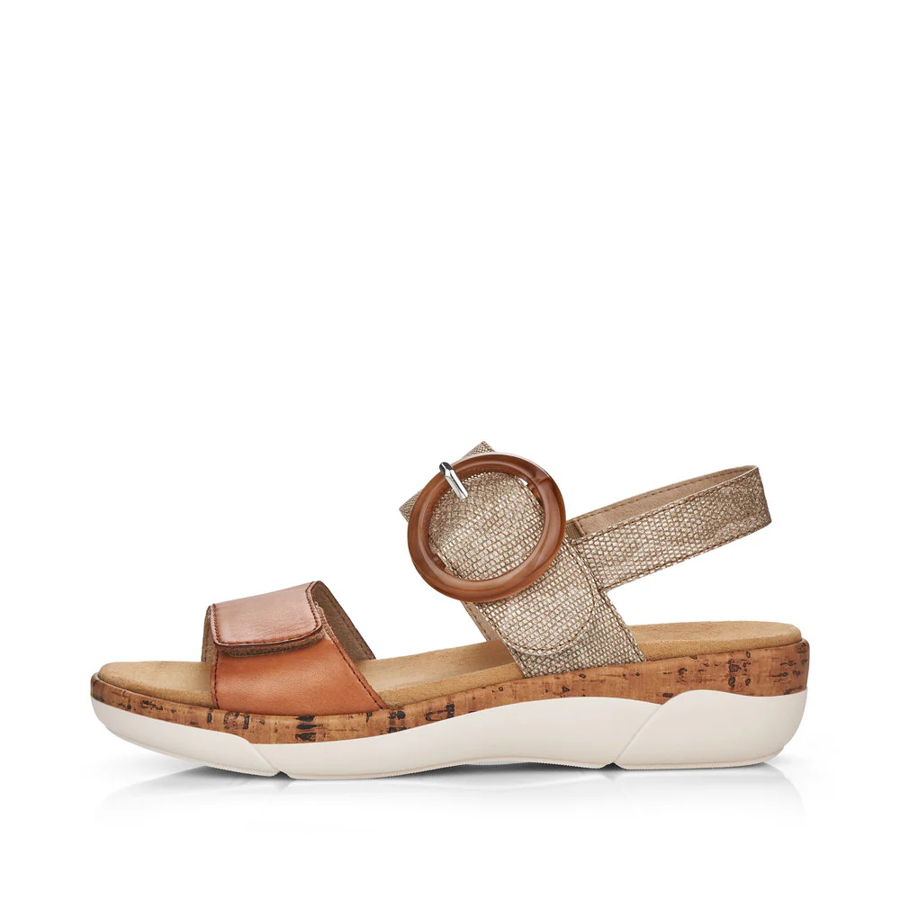 Tan Metallic Sandal - Image 3