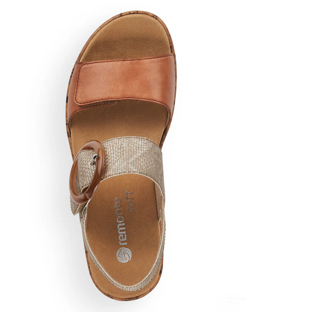 Tan Metallic Sandal - Image 4