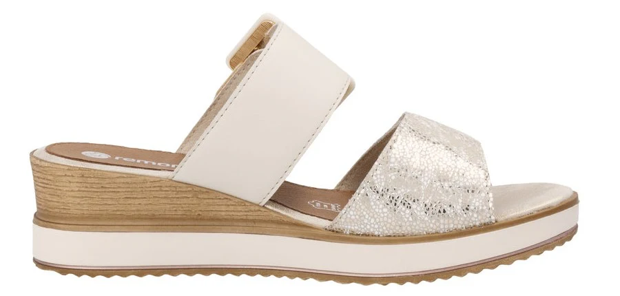 White 2 Strap Wedge Slide - Image 2