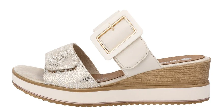 White 2 Strap Wedge Slide - Image 3