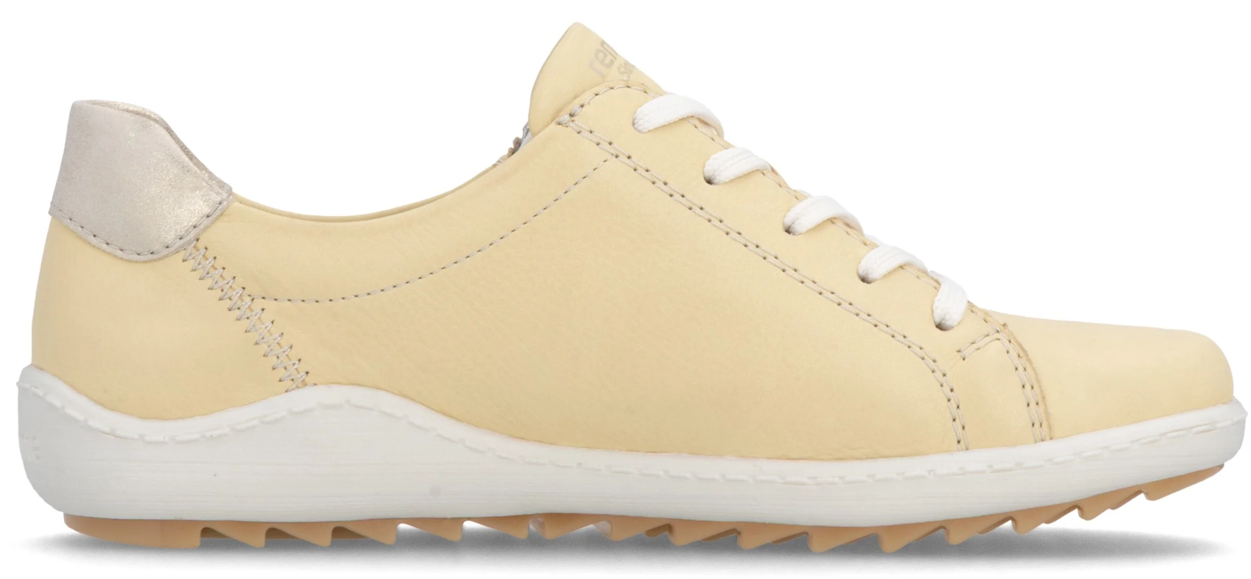 Yellow Lace Up W Side Zip