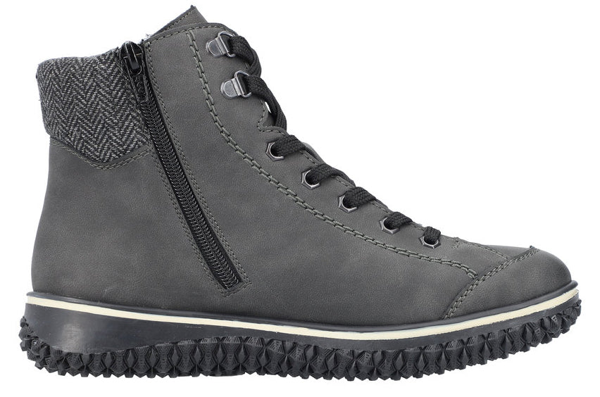 Anthracite Warm Lined Lace Up Boot - Image 2